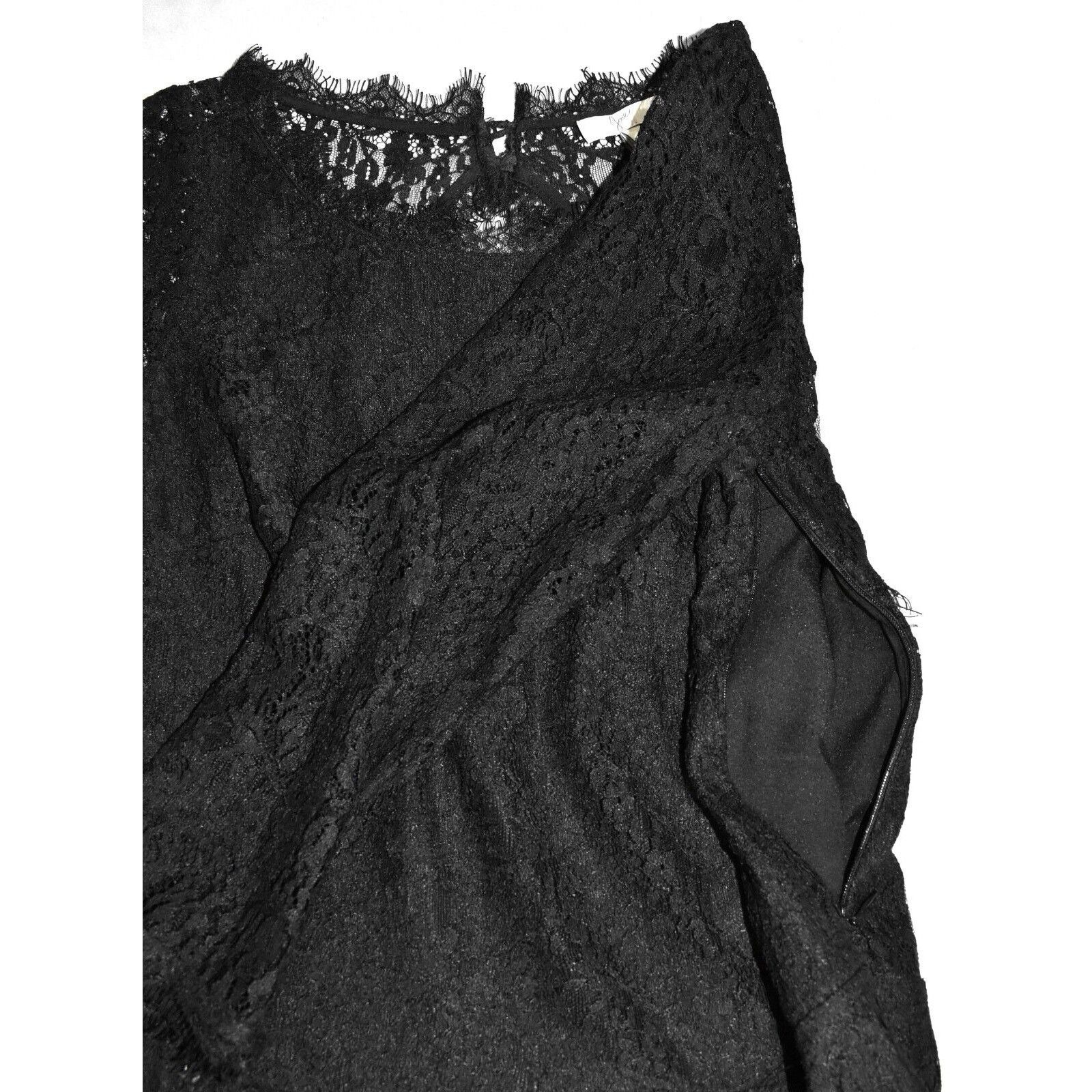 Joie JOIE Nali Black Lace Long Sleeve Jumpsuit Romper Size 2 Size 26" / US 2 / IT 38 - 6 Thumbnail