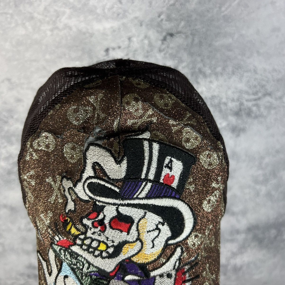 Ed Hardy Ed Hardy Christian Audigier Skull Vintage Cap Y2K Size ONE SIZE - 10 Thumbnail