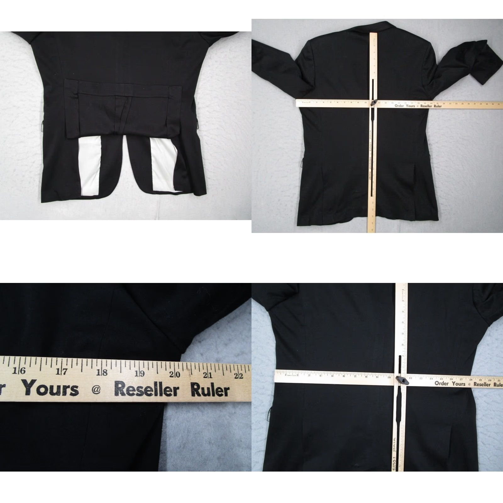 Doublet Takeo Kikuchi Blazer Mens 40 Black 2 Button Double Vent Classic Designer Made in Japan Size 40R - 8 Thumbnail