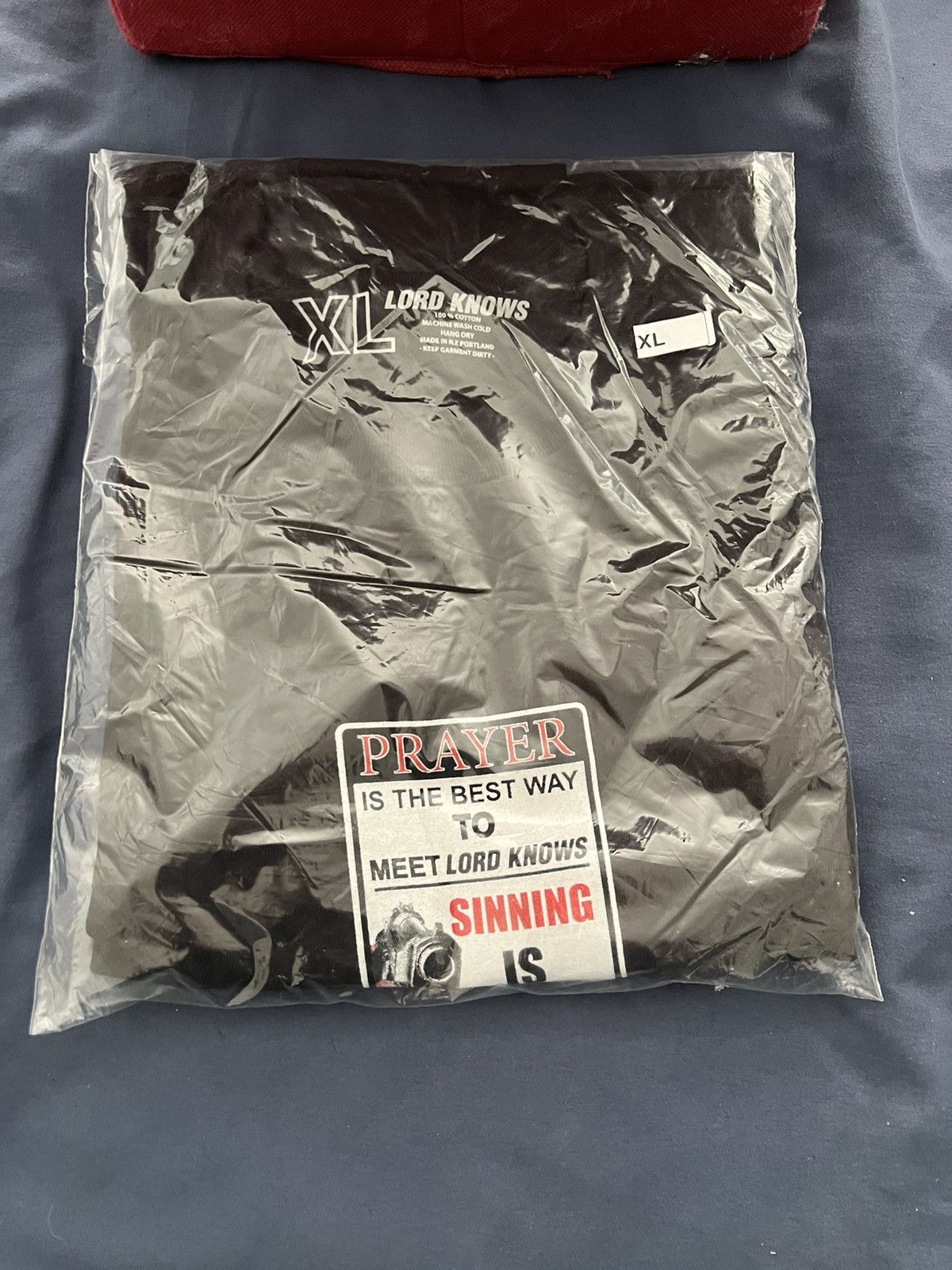 Lxrdknows Lord (LXRD) Knows Sinning is Faster T Shirt Black Size US XL / EU 56 / 4 - 1 Preview