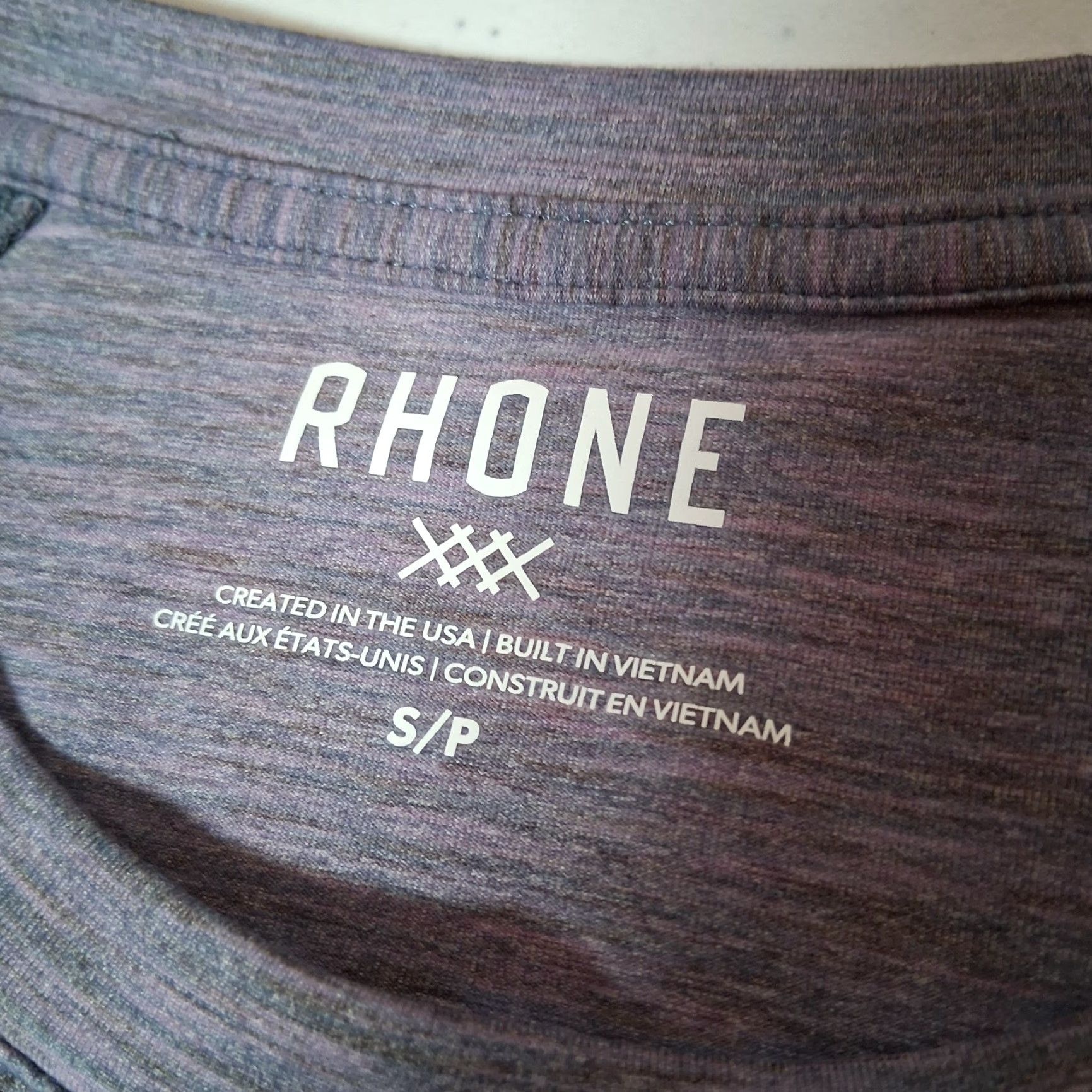 Rhone Rhone Shirt Men S Long Slv Athletic Performance Wear Purple Blue Gray Heather Size US S / EU 44-46 / 1 - 6 Thumbnail