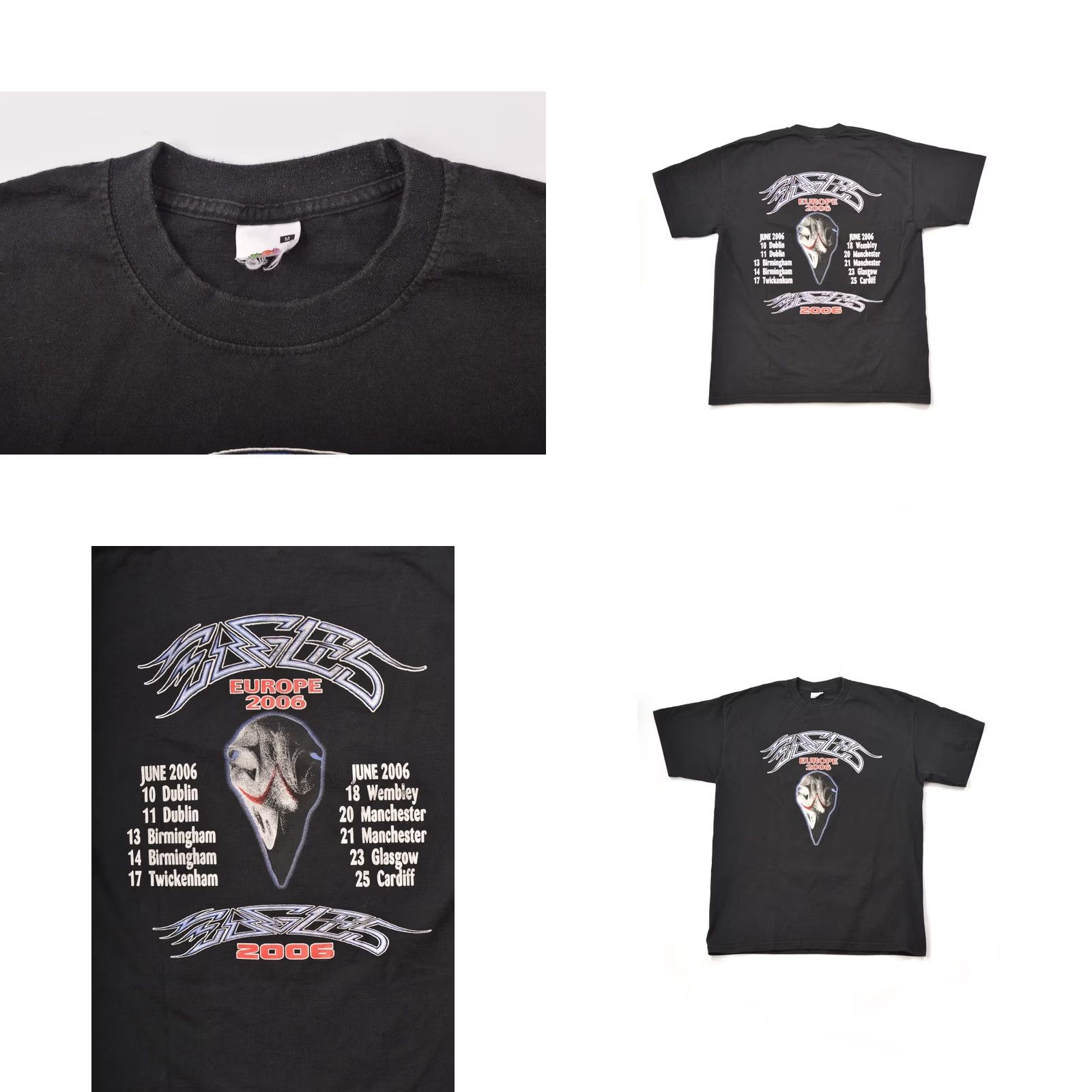 Fruit Of The Loom Fruit of the Loom Eagles 2006 Europe Tour Vintage T-Shirt Tee Size M Men Black Short Sleeve 100% cotton Size US M / EU 48-50 / 2 - 8 Thumbnail