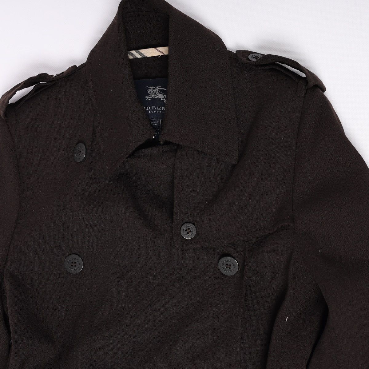 Burberry Burberry London Wool Elastane Light Trench Coat Vintage Size S / US 4 / IT 40 - 16 Thumbnail