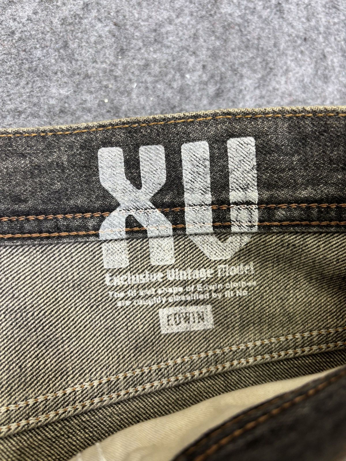 Edwin 💥90s Extra Baggy💥Vintage Edwin Rusty Black Wash Denim F839 Size US 33 - 6 Thumbnail