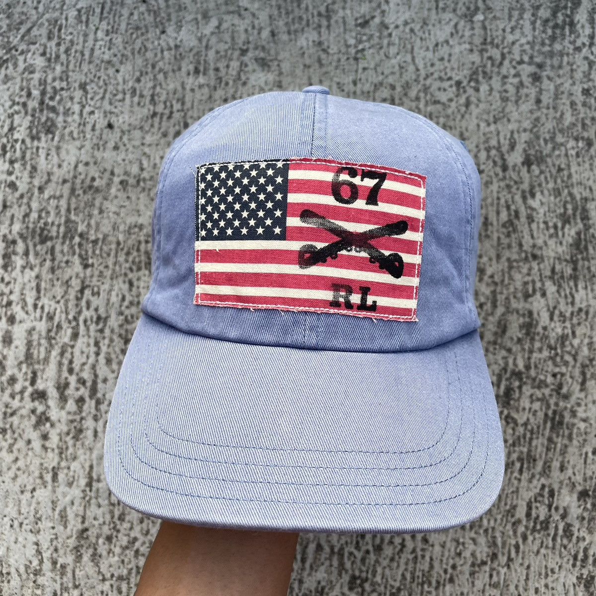 Polo Ralph Lauren Polo Jeans RL 67 American Flag Dad Hat Size ONE SIZE - 2 Thumbnail