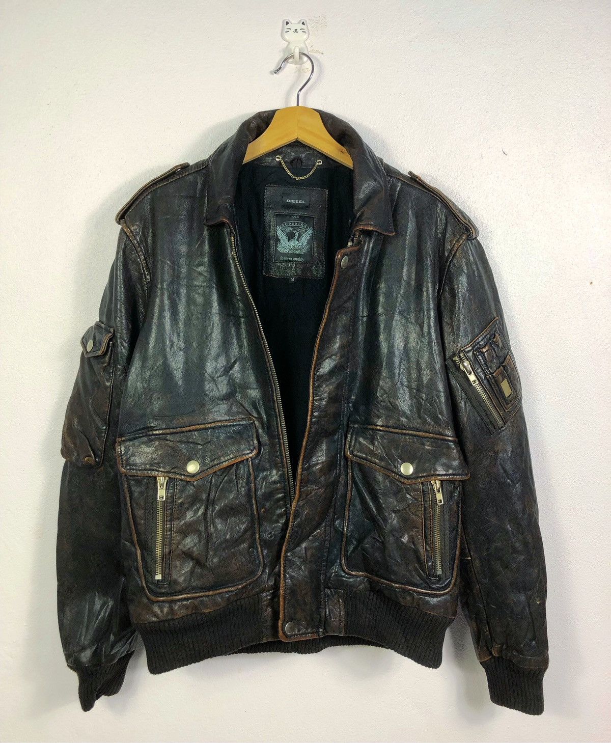 Diesel Rare Vintage Diesel Lambskin Leather Jacket Size US M / EU 48-50 / 2 - 13 Thumbnail