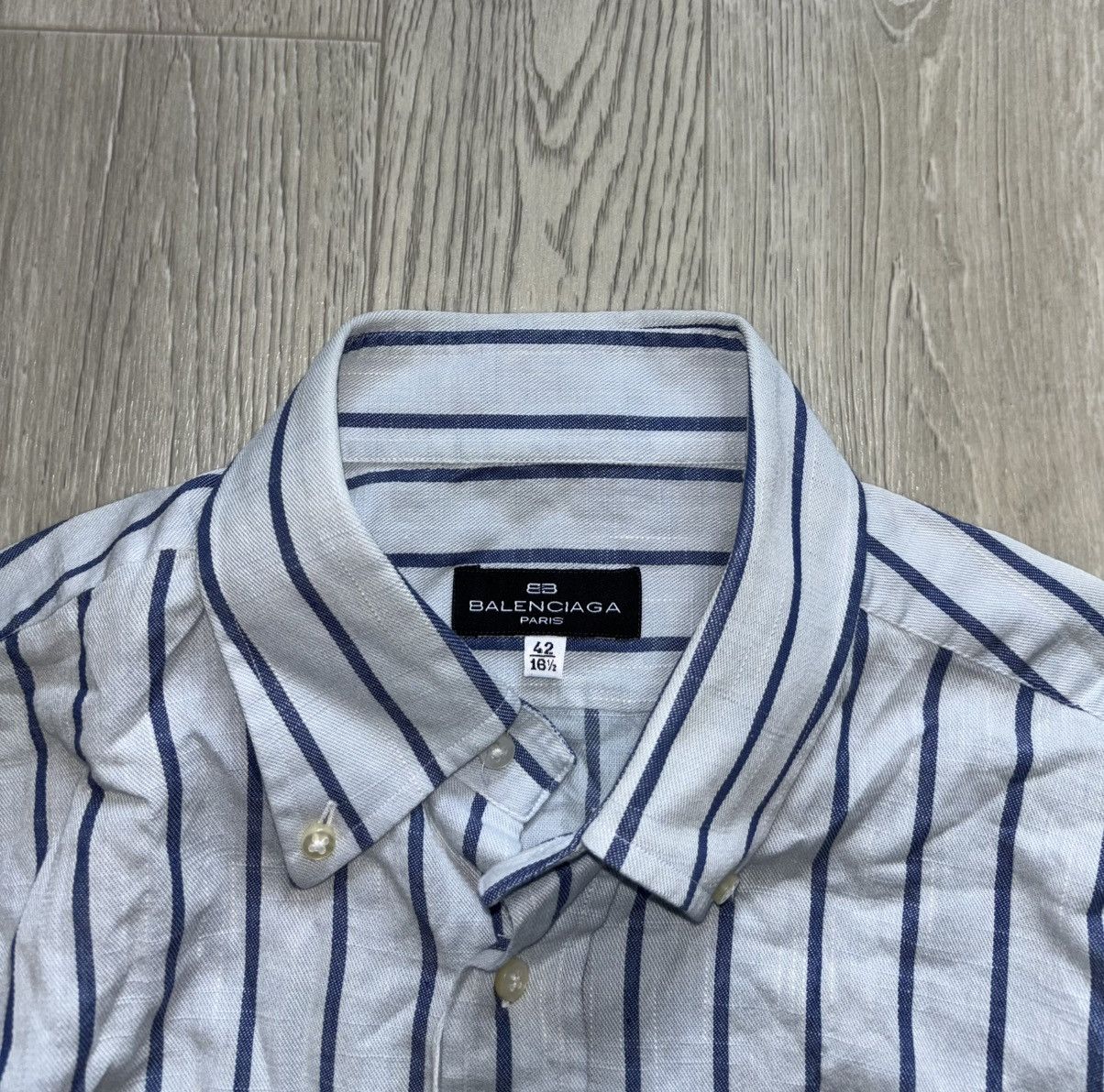 Balenciaga × Vintage Vintage Balenciaga BB Linen Shirt Old Money Size US M / EU 48-50 / 2 - 2 Thumbnail