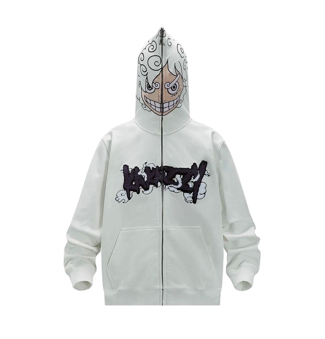 (g) グラム HOODIE COAT ONE PIECE サイズフリー One Piece Hoodie Anime - Customizable Oversized Sweatshirt