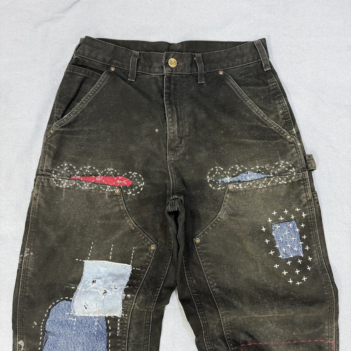Carhartt Japanese Sashiko Carhartt Double knee Denim Size US 29 - 5 Thumbnail
