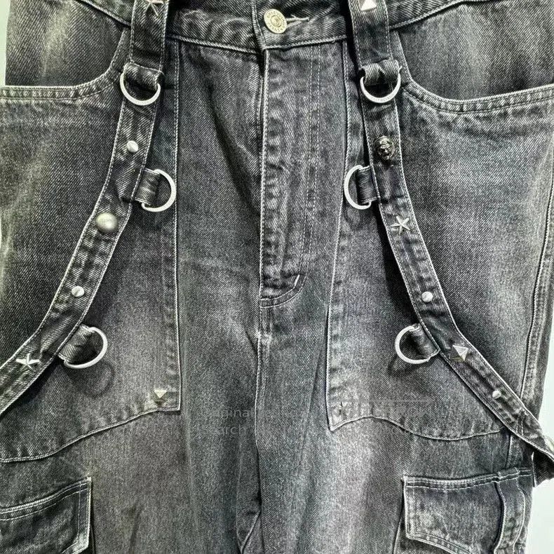 Balenciaga Balenciaga Black Washed Distressed Cargo Jeans. Size US 30 / EU 46 - 4 Thumbnail