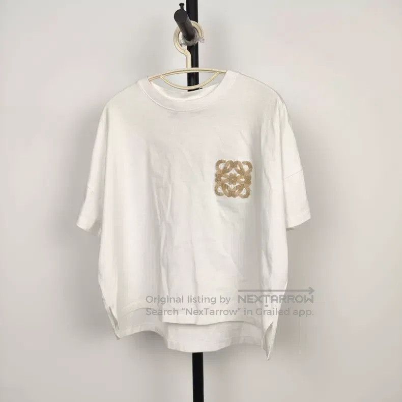 Loewe Loewe White Logo Short Sleeve Size M / US 6-8 / IT 42-44 - 1 Thumbnail