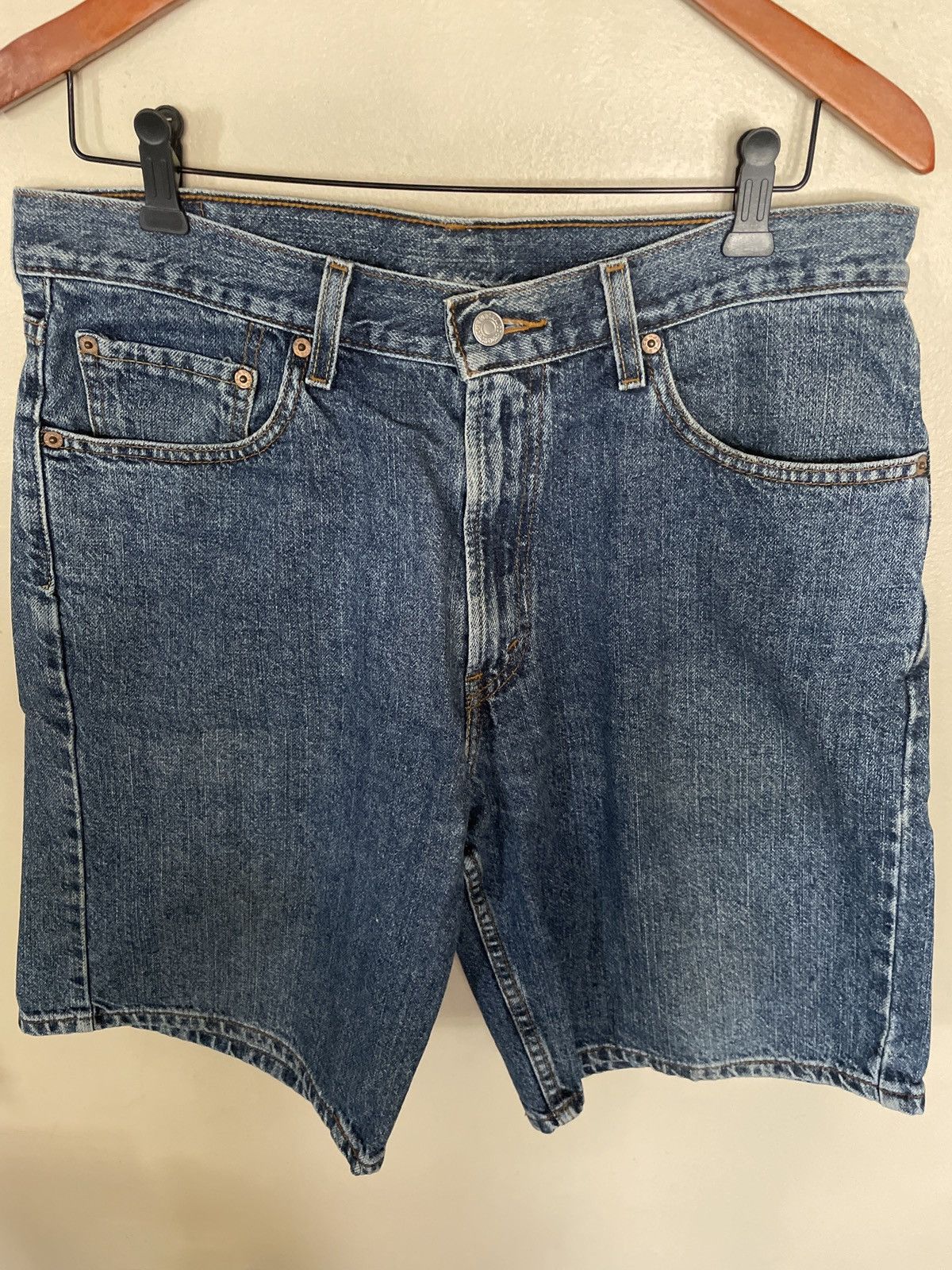 Levi's × Vintage Levi’s 550 Blue Denim Jean Shorts Size 34 Jorts Relaxed Fit Size US 34 / EU 50 - 1 Thumbnail
