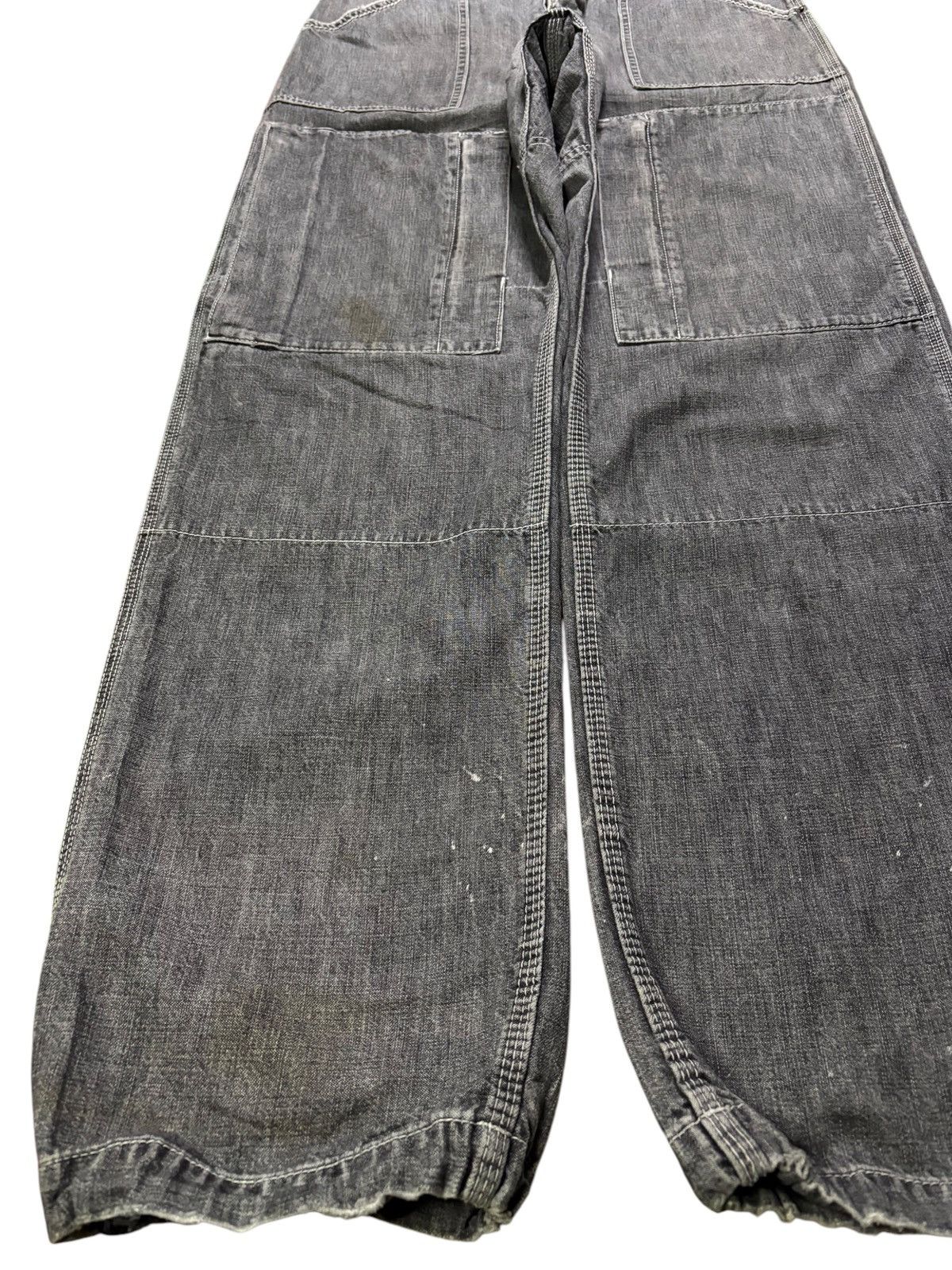 Japanese Brand × Rocawear Vintage Japanese Brand Tactical Cargo Acid Mud Wash Jeans Size US 29 - 6 Thumbnail