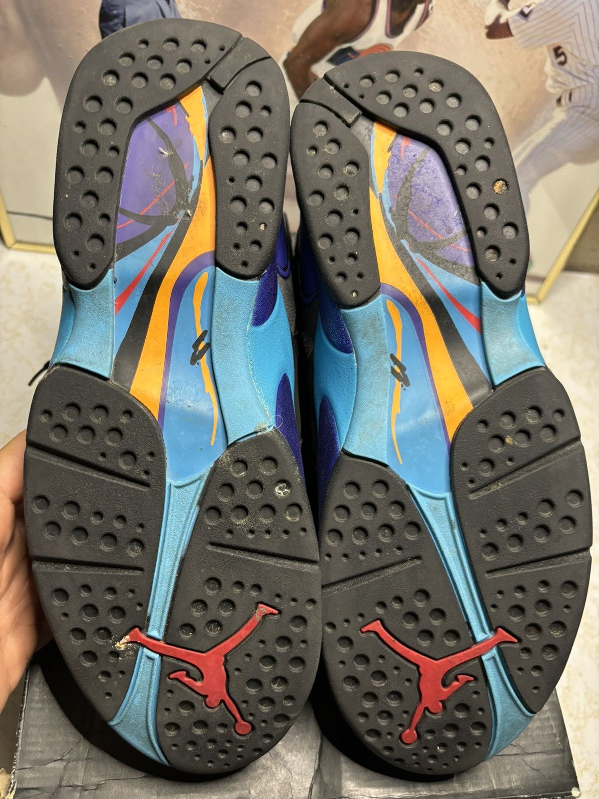 Jordan Brand Air Jordan 8 Retro 2015 Aqua 2015 Size US 11.5 / EU 44-45 - 5 Thumbnail