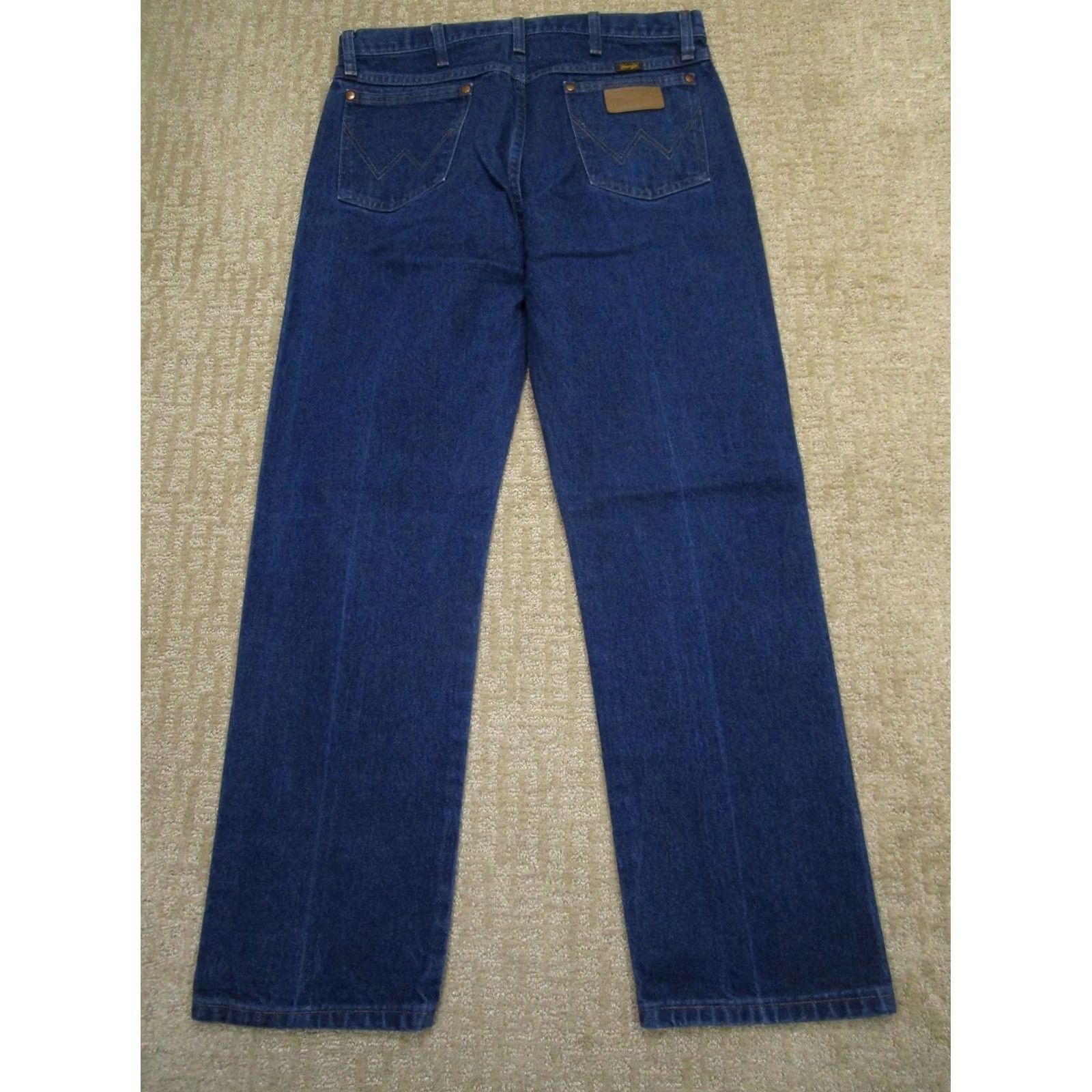 Wrangler Wrangler Jeans Men 35x30 Blue Cowboy Cut Original Fit Western Pants Dark Wash Jeans Size US 35 - 3 Thumbnail