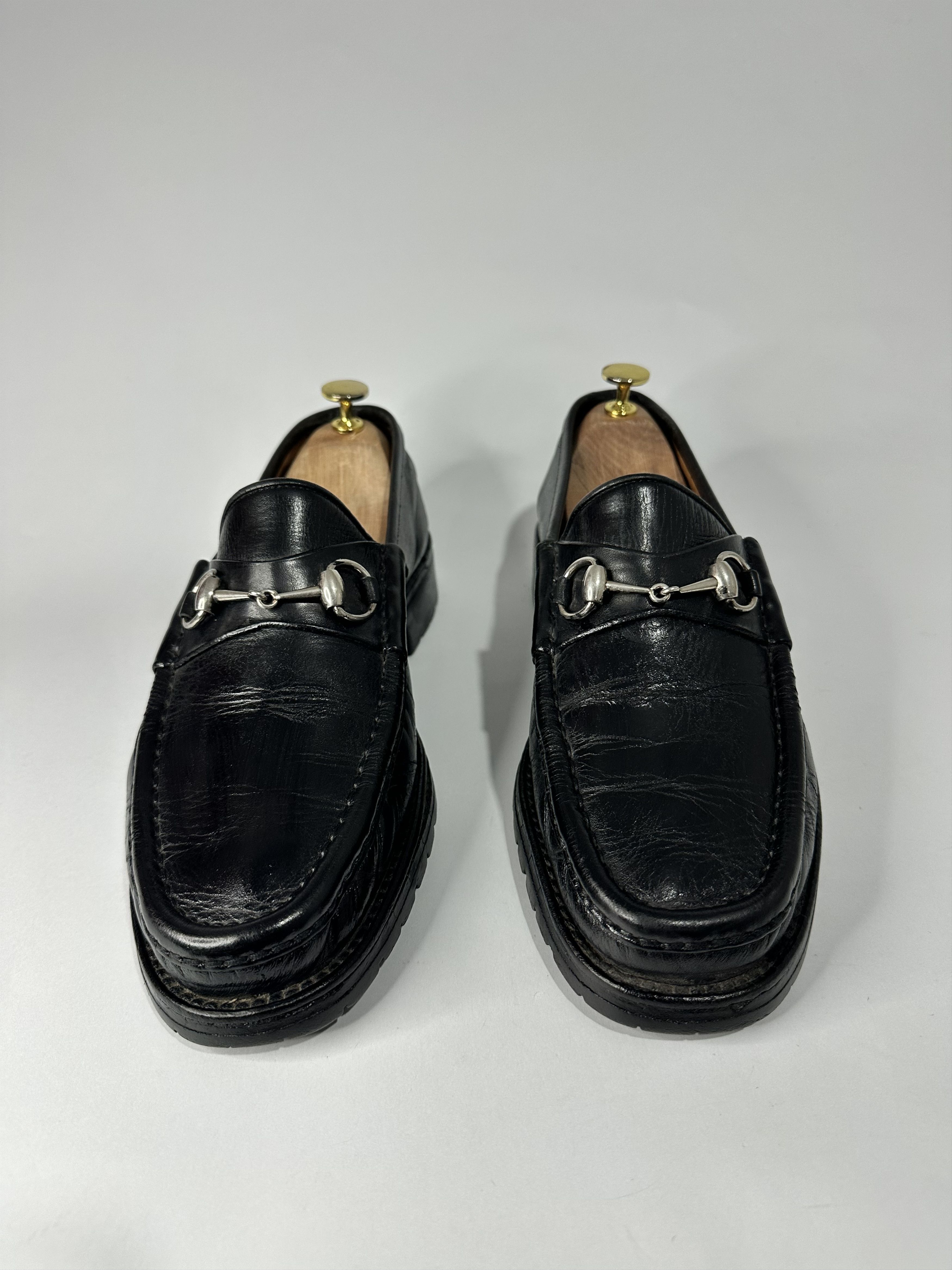 Gucci Gucci Black Leather Horsebit Loafers Size US 10.5 / EU 43-44 - 2 Thumbnail