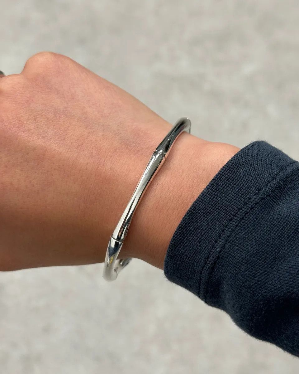 Gucci Gucci Silver Metal Bamboo Bracelet Size ONE SIZE - 3 Thumbnail