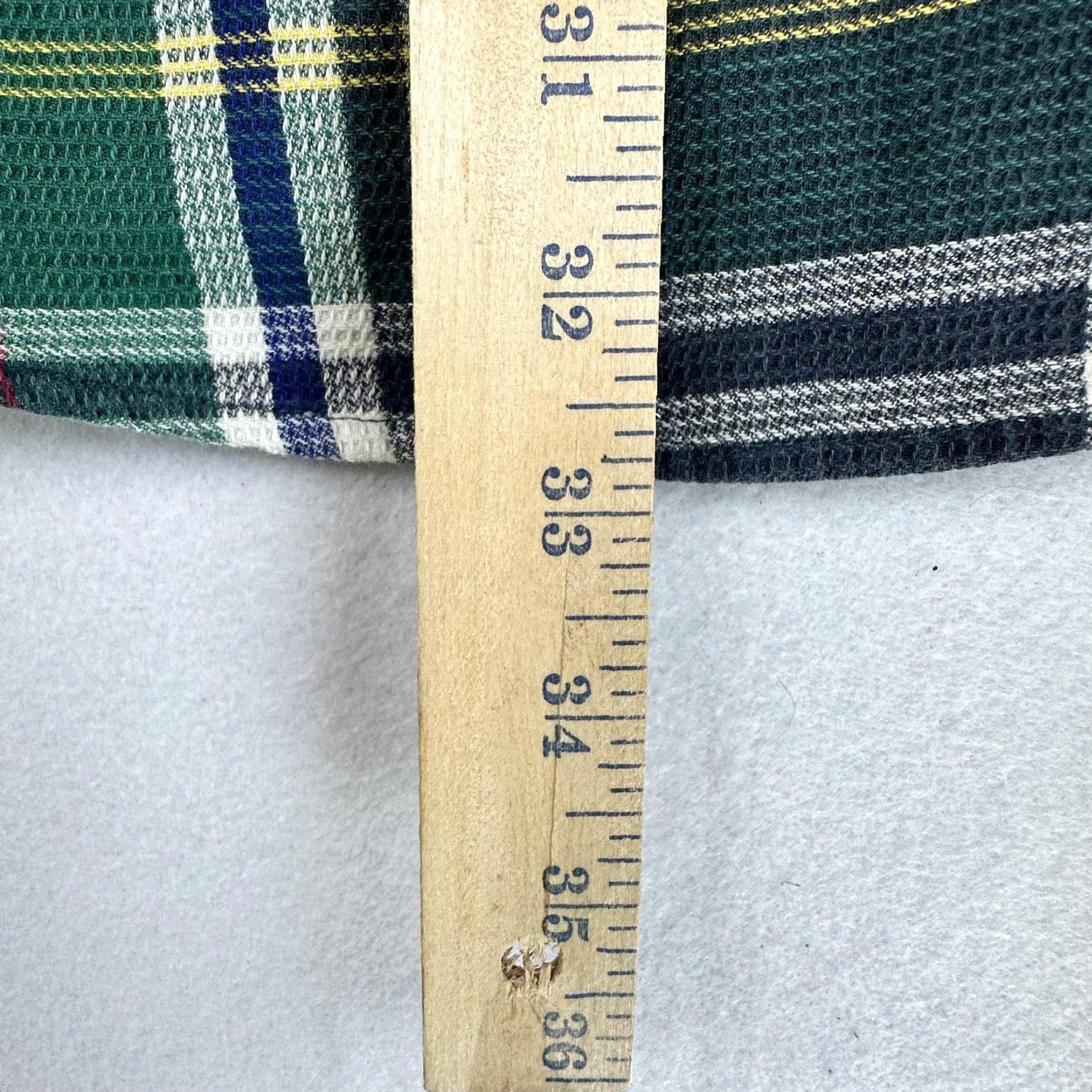Chaps Chaps Ralph Lauren Shirt Mens Large Green Navy Plaid Short Sleeve Button-Up Crest Pocket Vintage No Size US L / EU 52-54 / 3 - 7 Thumbnail