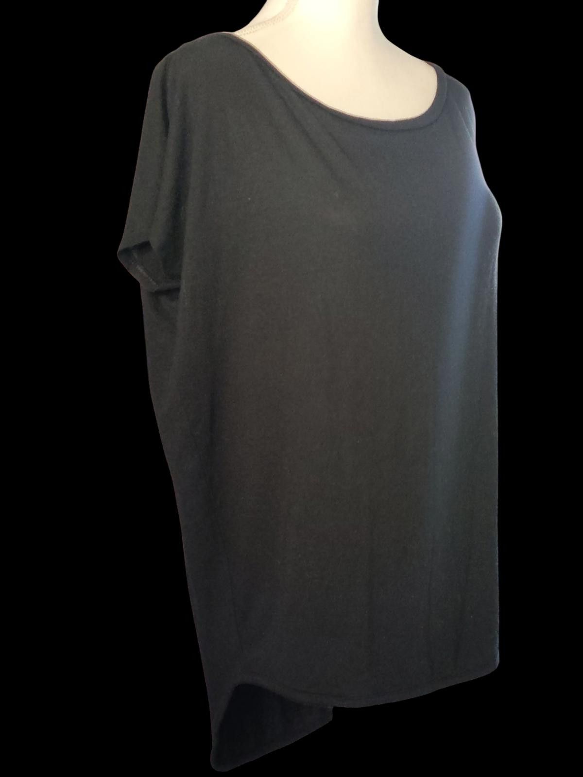Express Express Basic Black Short Sleeve T-Shirt for Women Size S / US 4 / IT 40 - 4 Thumbnail