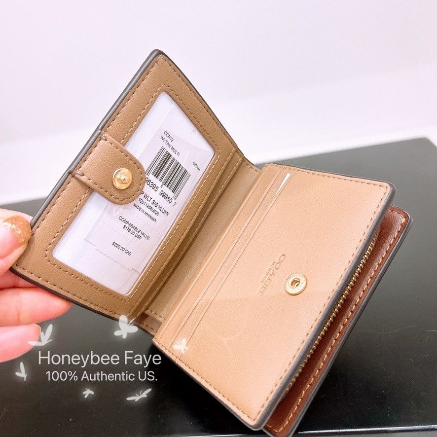 Coach Snap Wallet In Signature Canvas With Halloween Print CCR19 Size ONE SIZE - 3 Thumbnail