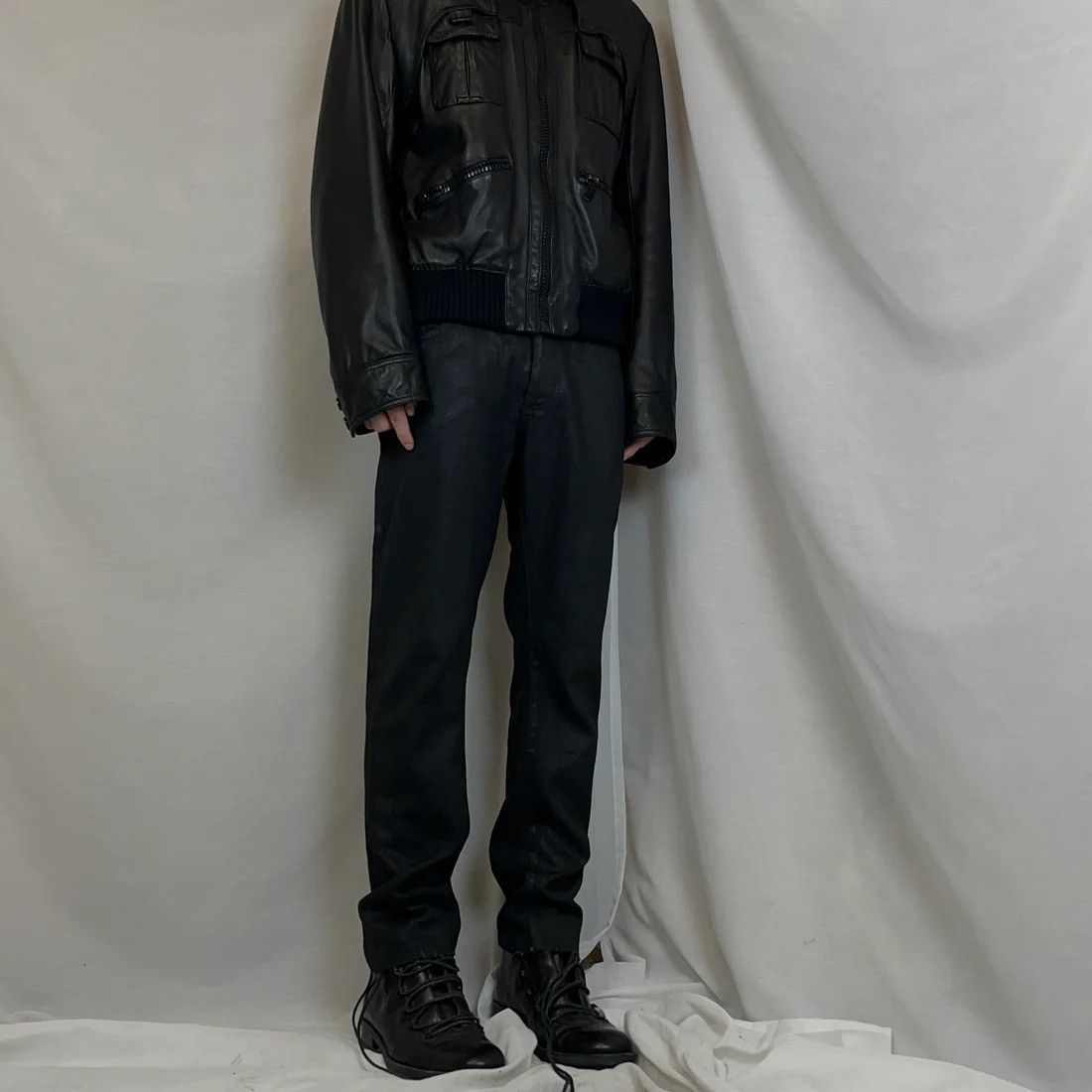 Balenciaga Balenciaga Waxed Leather Waist Jeans - AW15 Size US 30 / EU 46 - 2 Thumbnail