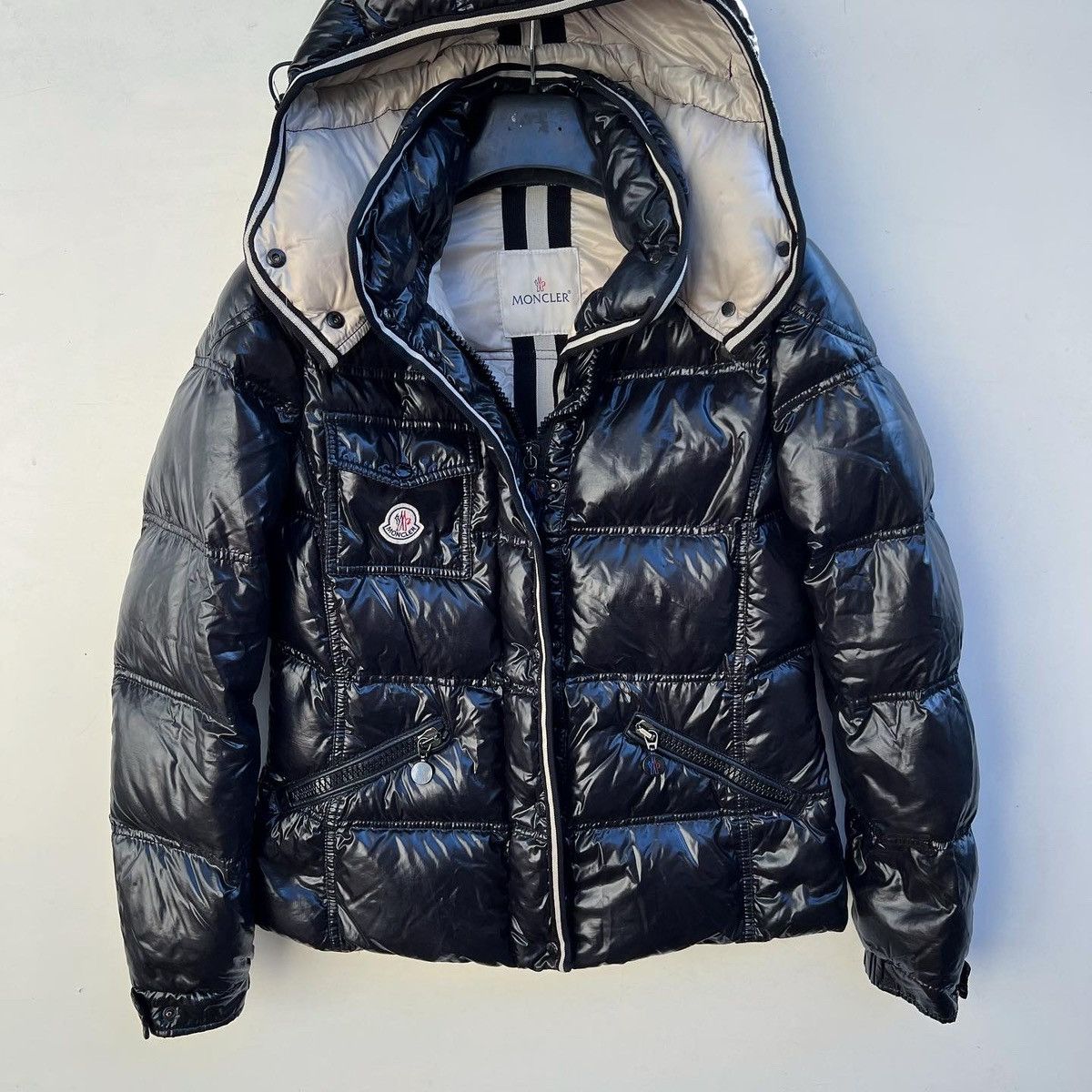 image of Designer Moncler Quincy Giubbotto Black Down Jacket, Women's (Size Small)