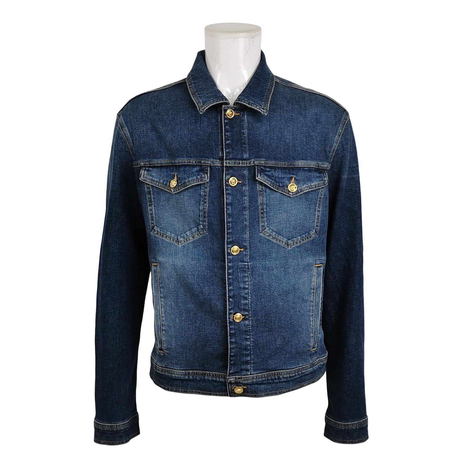 Versace Versace Medusa Button Denim Jacket Size 56 Size US XL / EU 56 / 4 - 1 Thumbnail