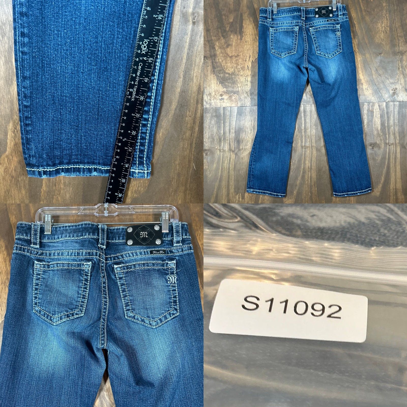 Miss Me Miss Me Jeans Blue Denim Mid Rise Boyfriend Capri Stretch 29 Womens Size 29" - 8 Thumbnail