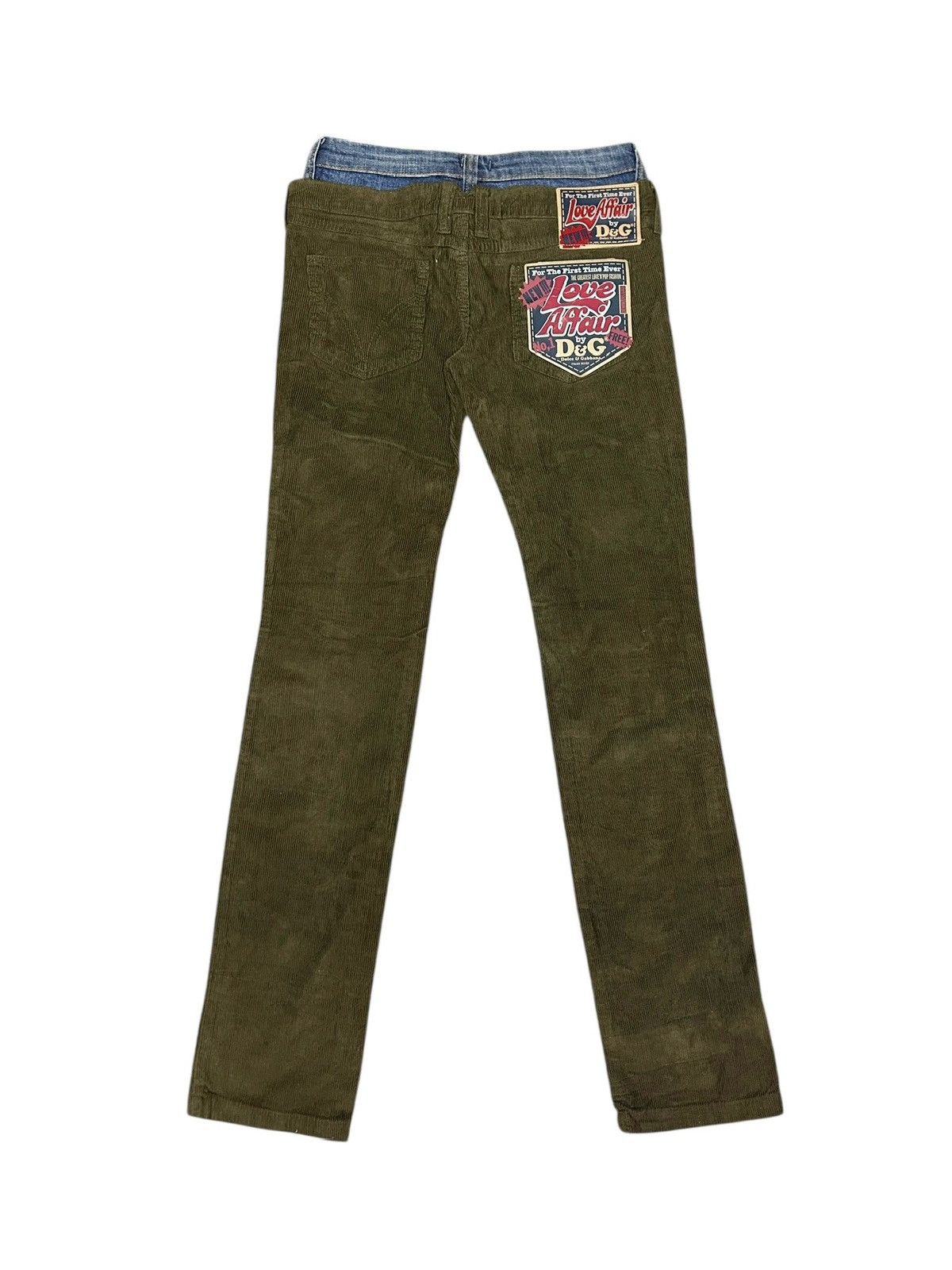 Dolce & Gabbana S/S 05 Double Waist Corduroy Trousers Size 26" / US 2 / IT 38 - 2 Thumbnail