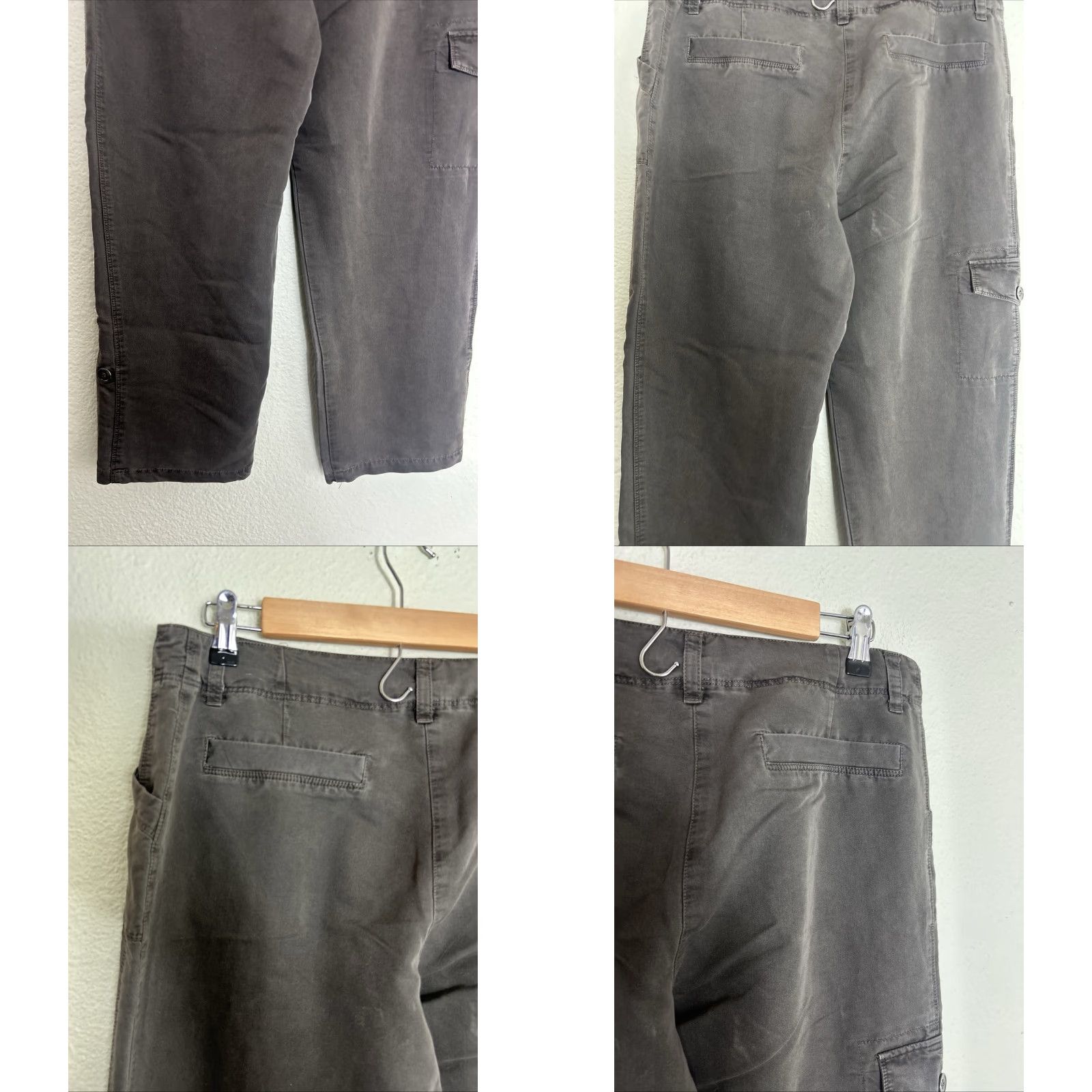 Sandro Sandro Womens Size 10 Brown Capri Cargo Pants Viscose Blend 32x26 Size 32" / US 10 / IT 46 - 8 Thumbnail