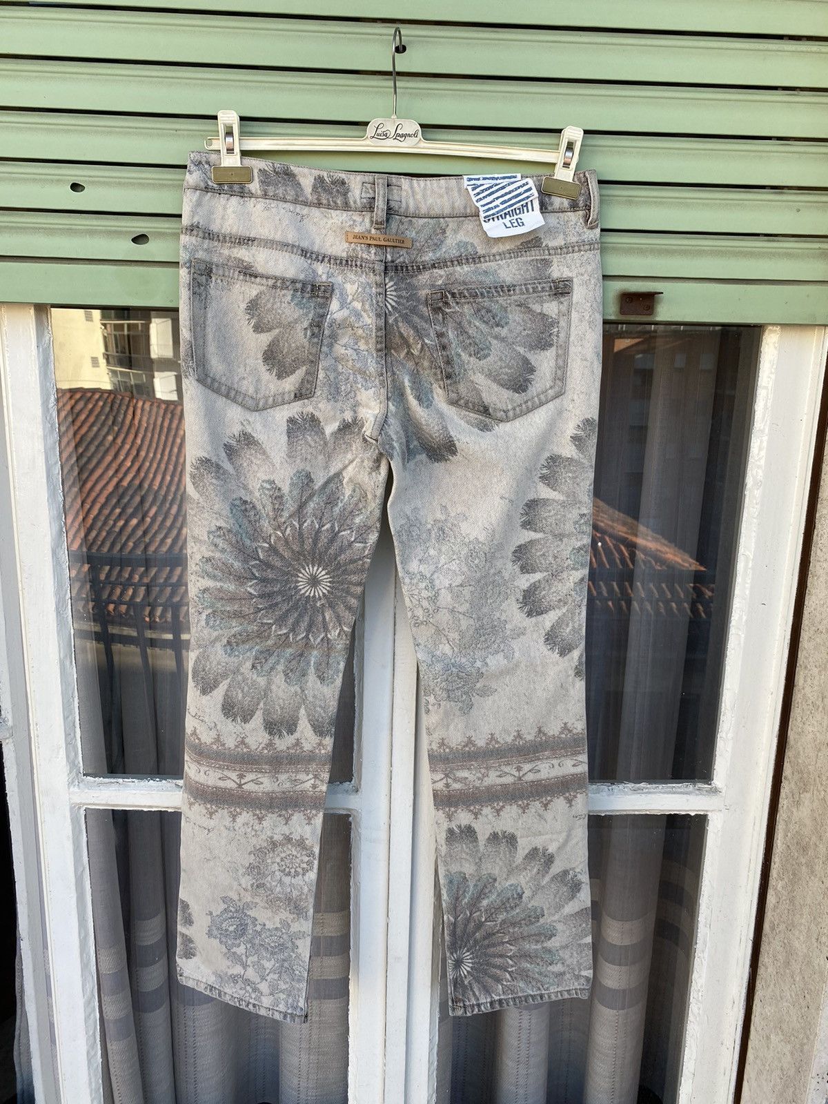 Jean Paul Gaultier Rare Jean Paul Gaultier Insane Printed Denim Pants Size 24" / US 00 / IT 34 - 2 Thumbnail