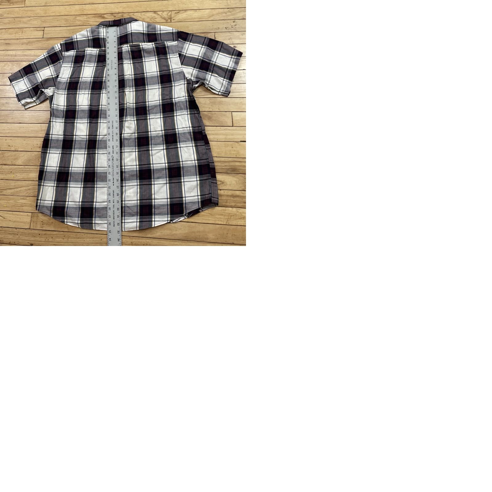 Vintage VINTAGE Trader Bay Button-Up Shirt Men XLT Purple Gray Plaid Outdoor Oxford XL Tall Size US XL / EU 56 / 4 - 11 Thumbnail