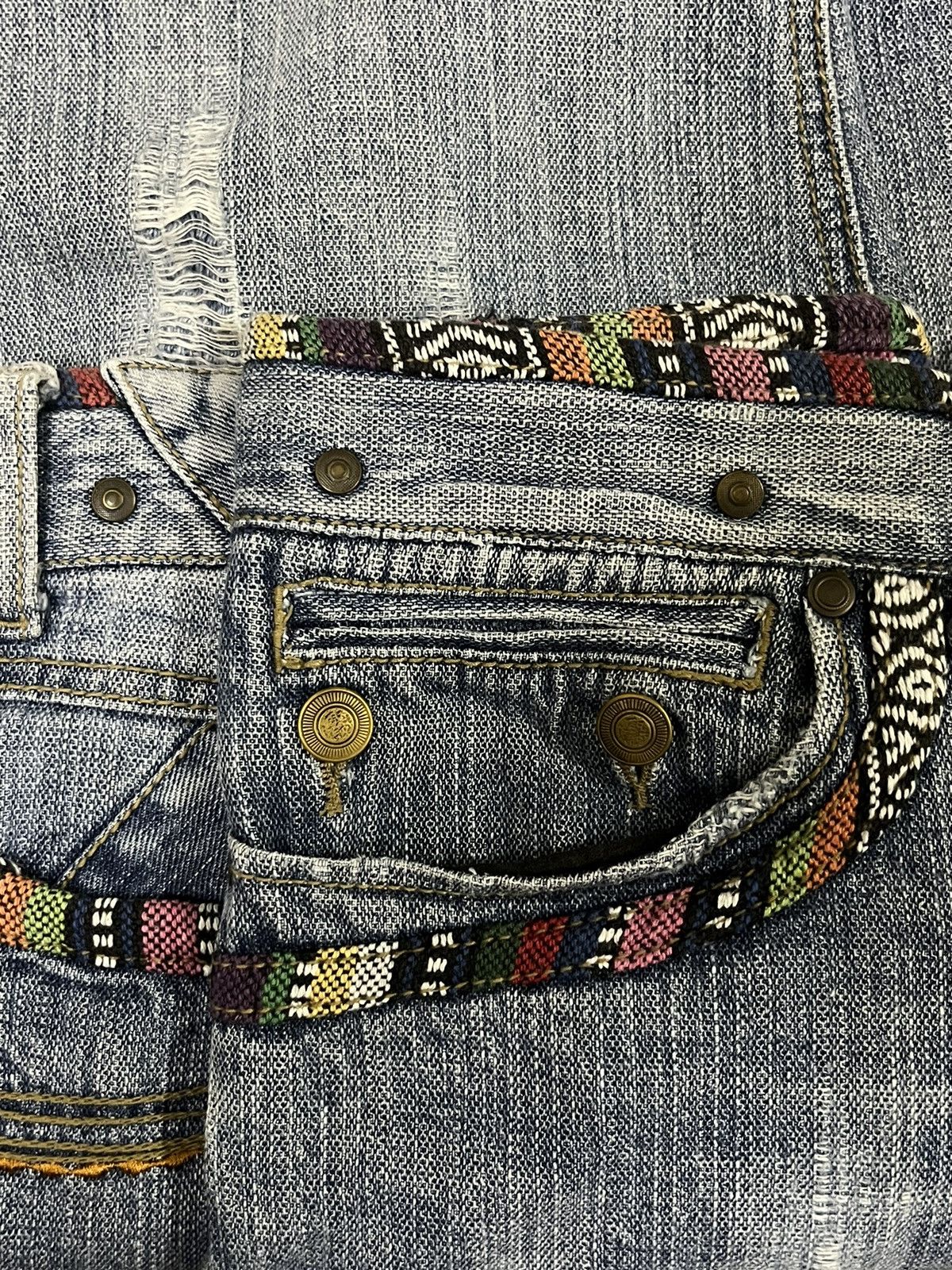 Other Crazy Y2K Japanese Brand Ripped Distressed Short Jeans Size US 32 / EU 48 - 14 Thumbnail