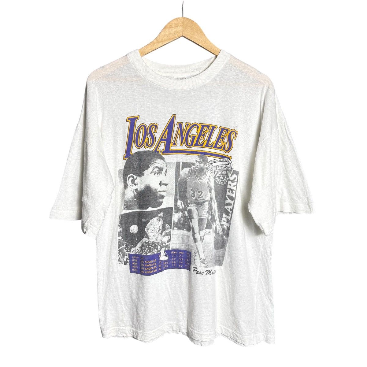 NBA × Vintage Vintage 80s Los Angeles Magic Johnson T-Shirt / Lakers Size US XL / EU 56 / 4 - 1 Thumbnail