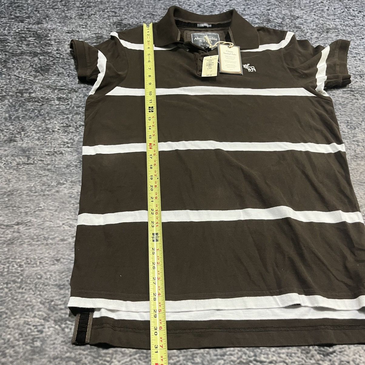 Abercrombie & Fitch Vintage Abercrombie & Fitch Muscle Polo Shirt Brown White XL Size US XL / EU 56 / 4 - 11 Thumbnail
