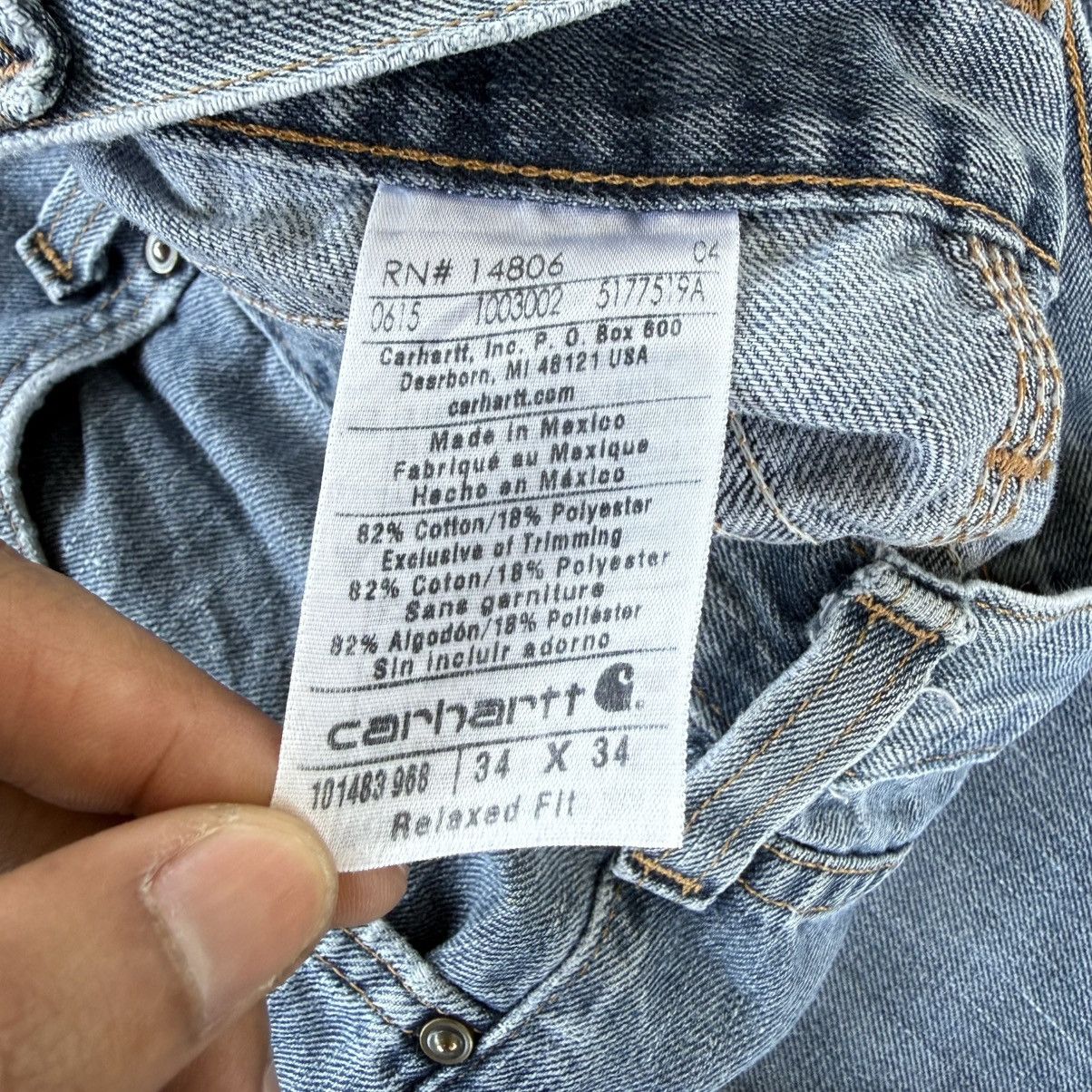 Carhartt W36x33 Vintage Carhartt Faded Denim Jean Size US 36 / EU 52 - 12 Thumbnail