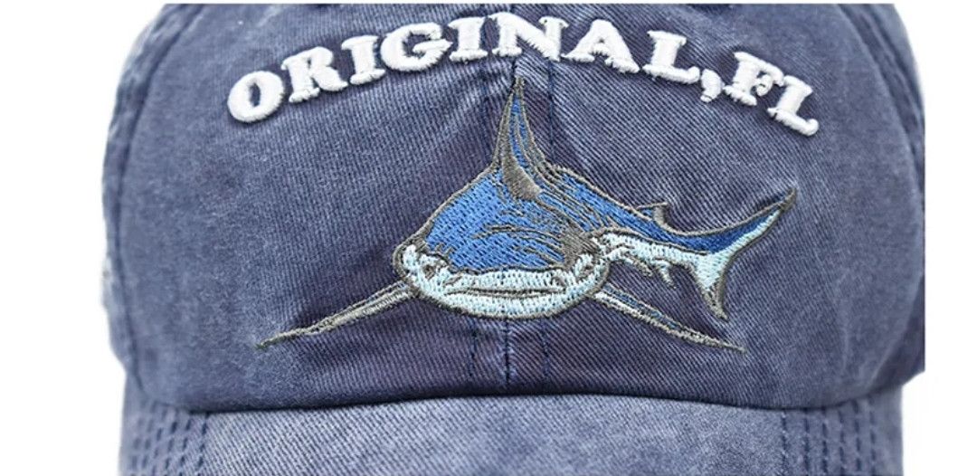 Vintage Jaws Washed Design Adjustable Cap Size ONE SIZE - 3 Thumbnail