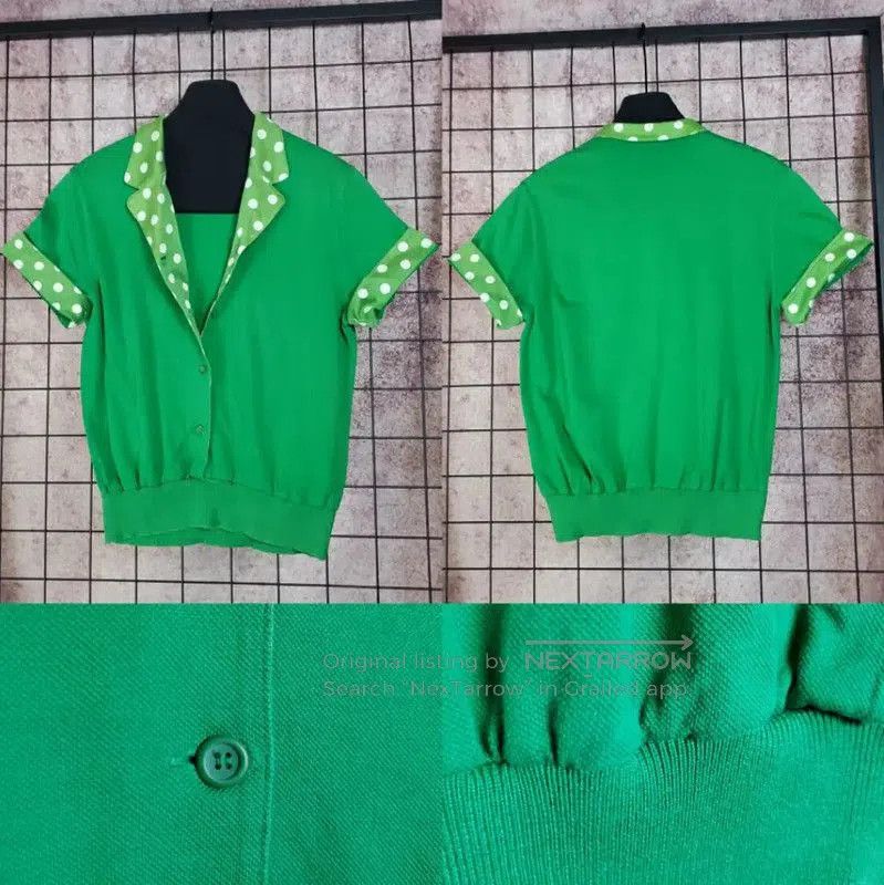 Dior Dior Green Polka Dot Women's T. Size M / US 6-8 / IT 42-44 - 3 Thumbnail