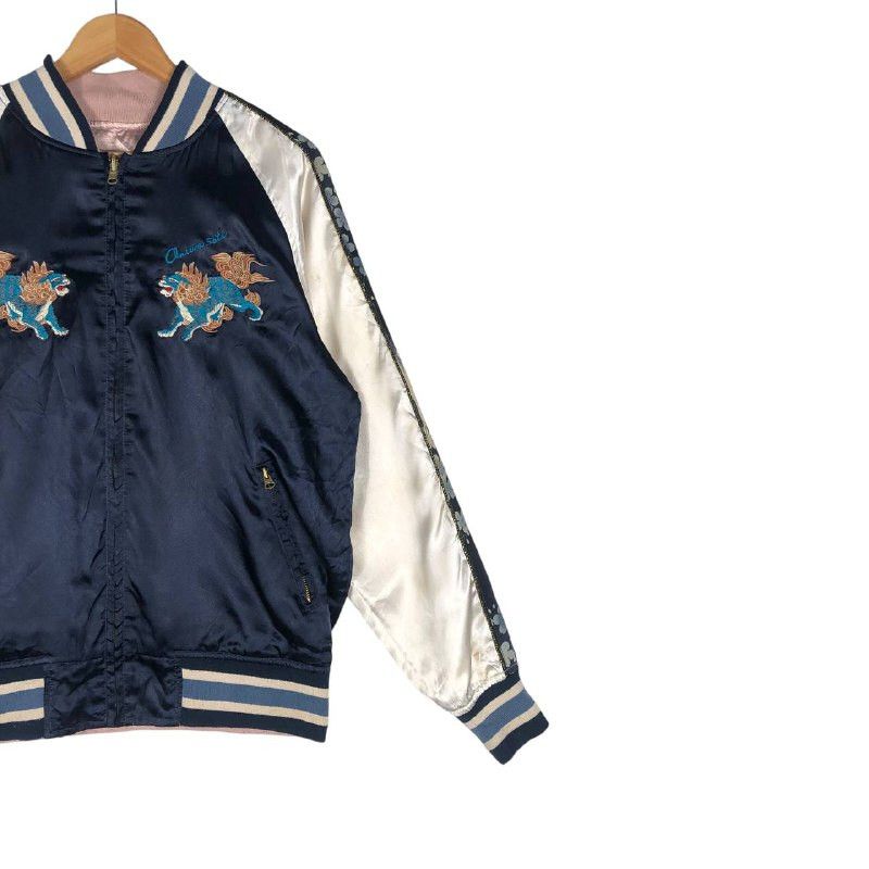 Japanese Brand × Vintage Vintage Oniwasoto Sukajan Reversible Varsity Jacket Size US L / EU 52-54 / 3 - 4 Thumbnail