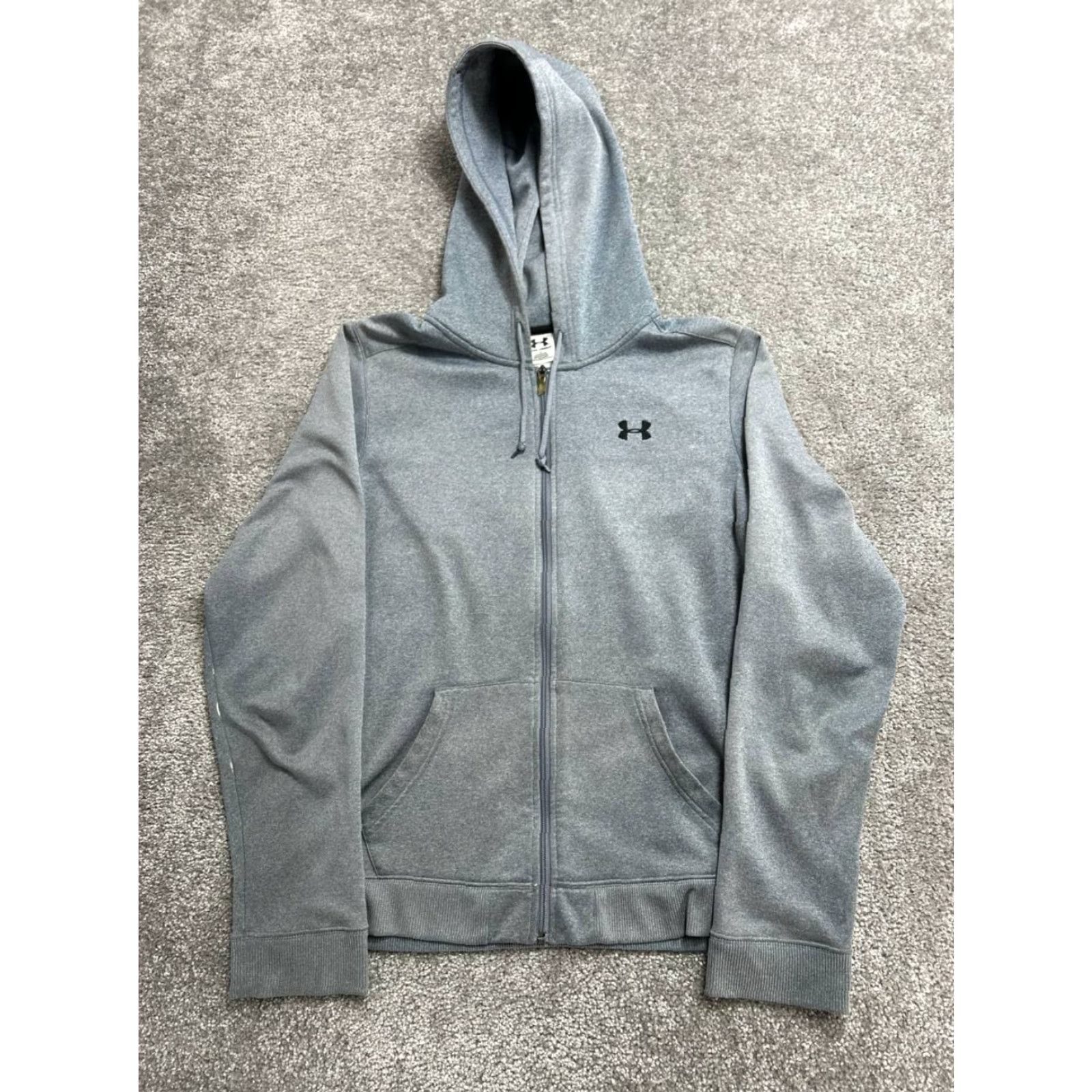 Under Armour Under Armour Hoodie Womens Large Gray Full Zip Logo Embroidered Athleisure L Size L / US 10 / IT 46 - 2 Thumbnail