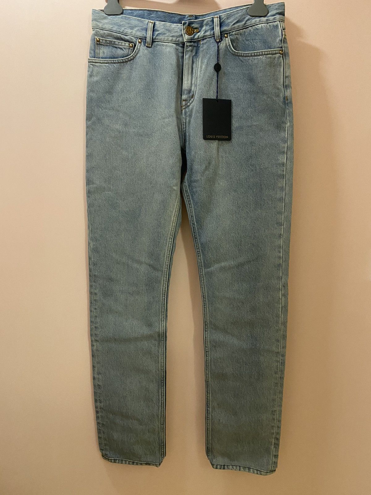 Louis Vuitton Louis Vuitton blue washed slim denim jeans 30 Size US 30 / EU 46 - 2 Thumbnail