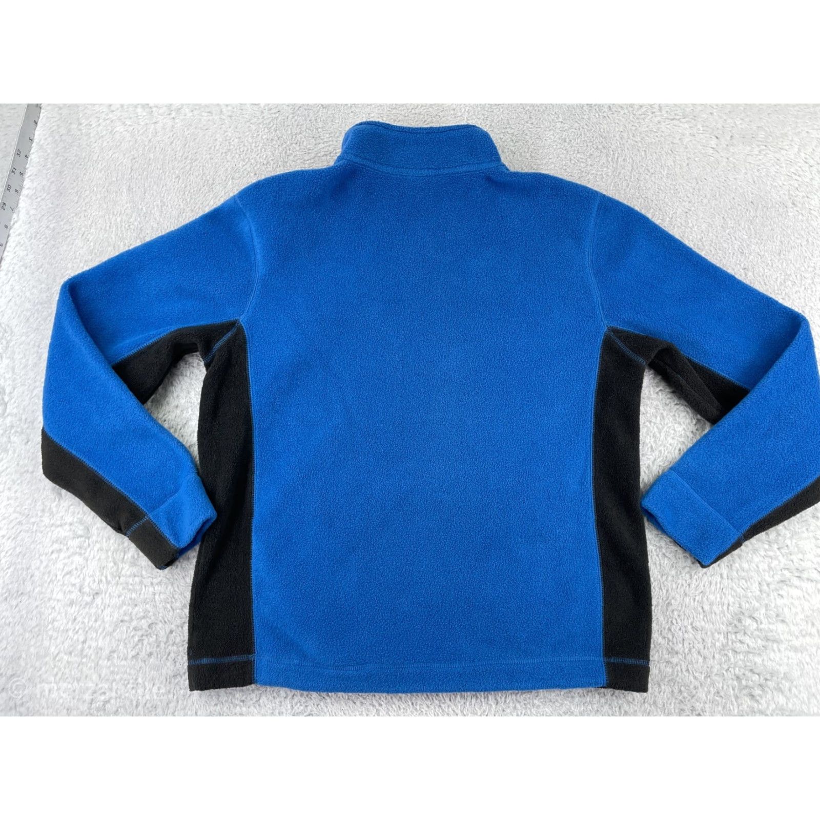 Gap GAP Men Sweater M Blue 1/4 Zip Mock Neck Long Sleeve Polyester Fleece Shirt Size US M / EU 48-50 / 2 - 2 Thumbnail