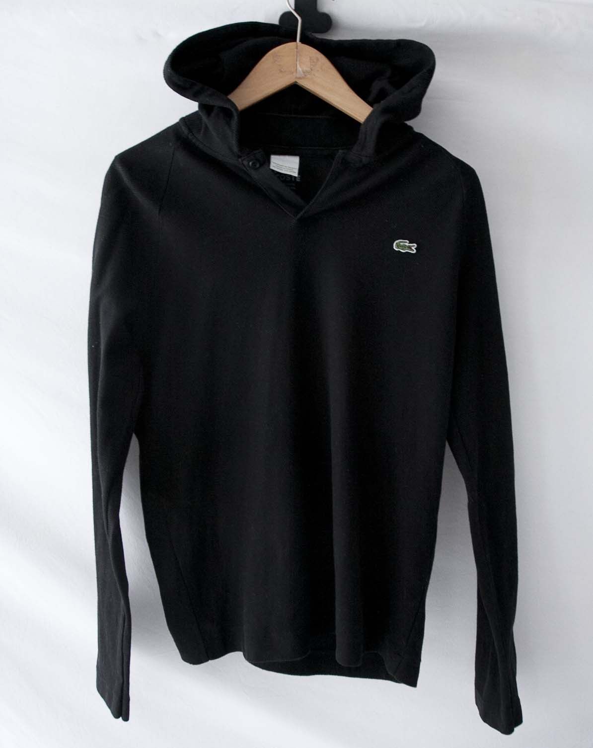Lacoste Lacoste Hoodie Pique Black Size 3/S Size US S / EU 44-46 / 1 - 2 Thumbnail