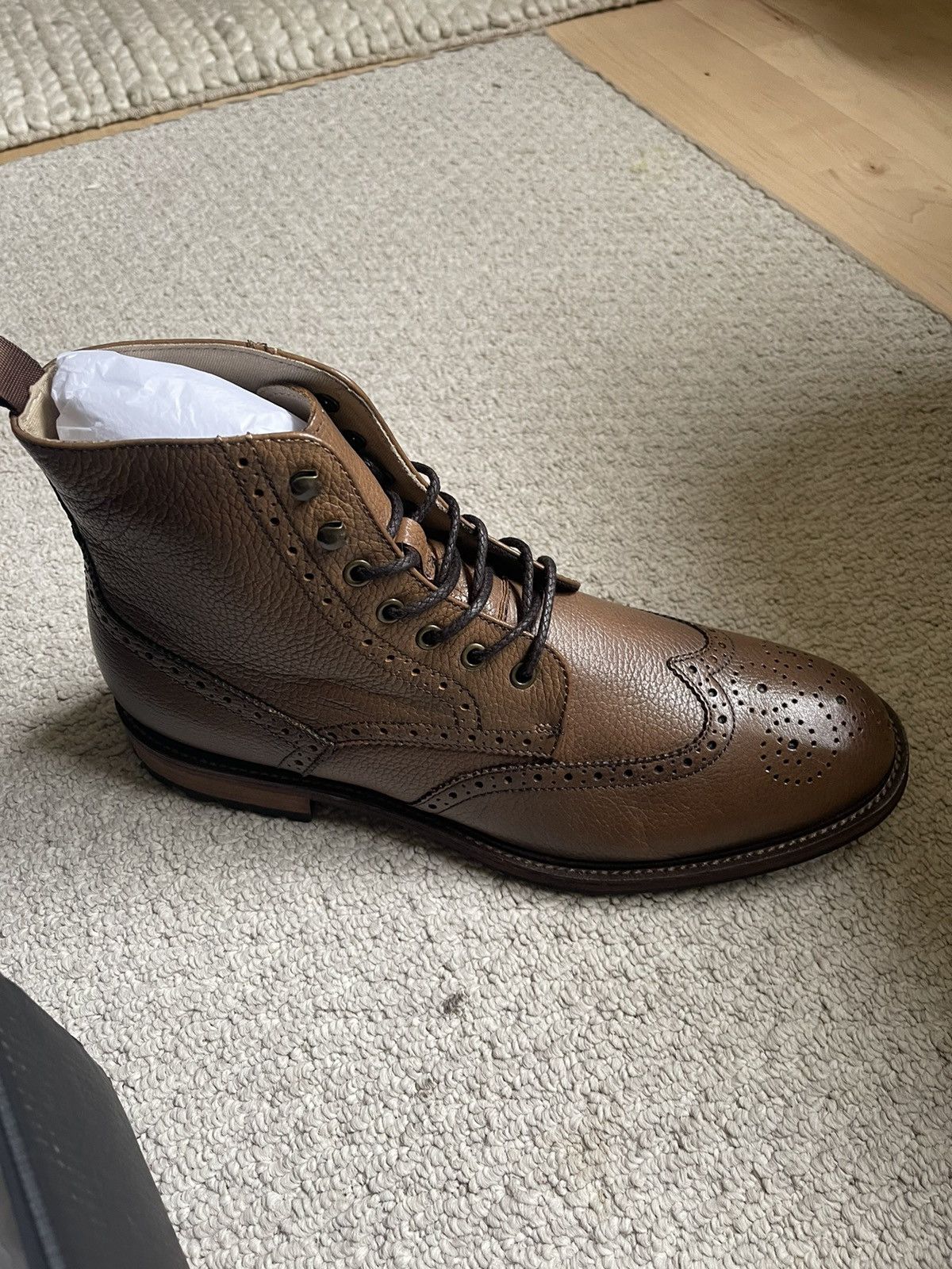 Banana Republic Wingtip leather boots Size US 12 / EU 45 - 4 Thumbnail