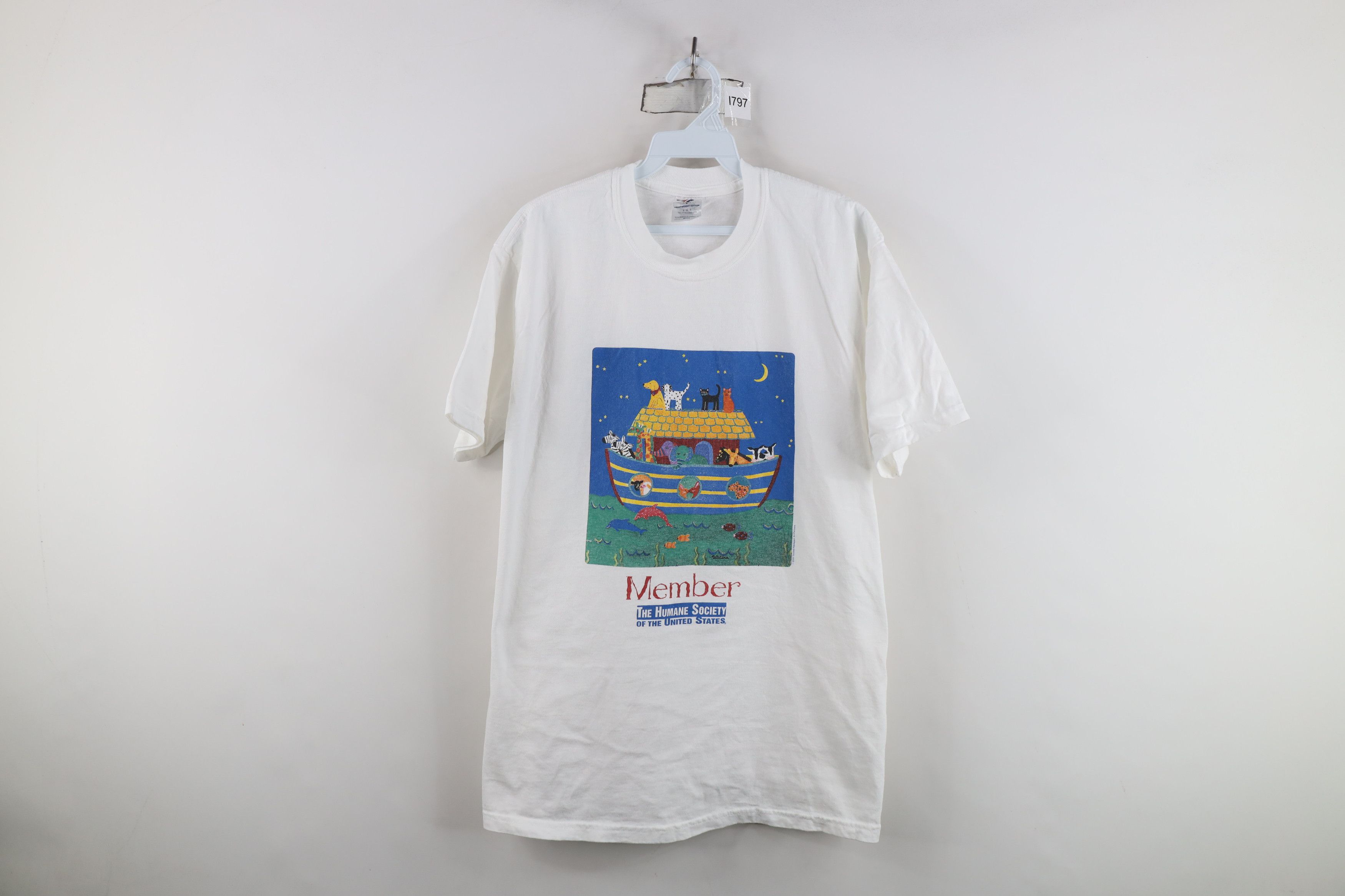 Vintage Vintage Y2K 2006 Humane Society Animal Pets T-Shirt White Size US L / EU 52-54 / 3 - 1 Thumbnail