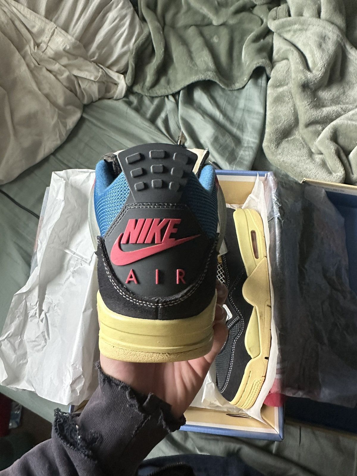 Jordan Brand × Nike × Union LA Union LA x Air Jordan J4 Off Noir Size US 9 / EU 42 - 5 Thumbnail