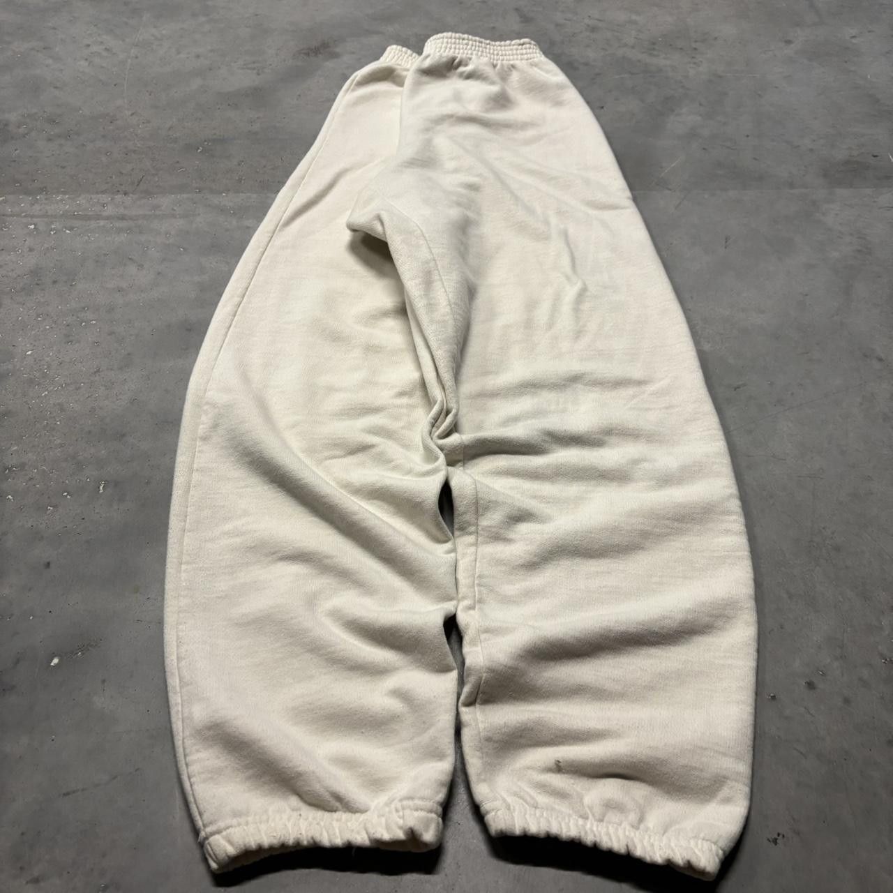 Japanese Brand × Vintage Crazy Vintage 90s Cream Skater Essential Sweatpants! Size US 32 / EU 48 - 3 Thumbnail