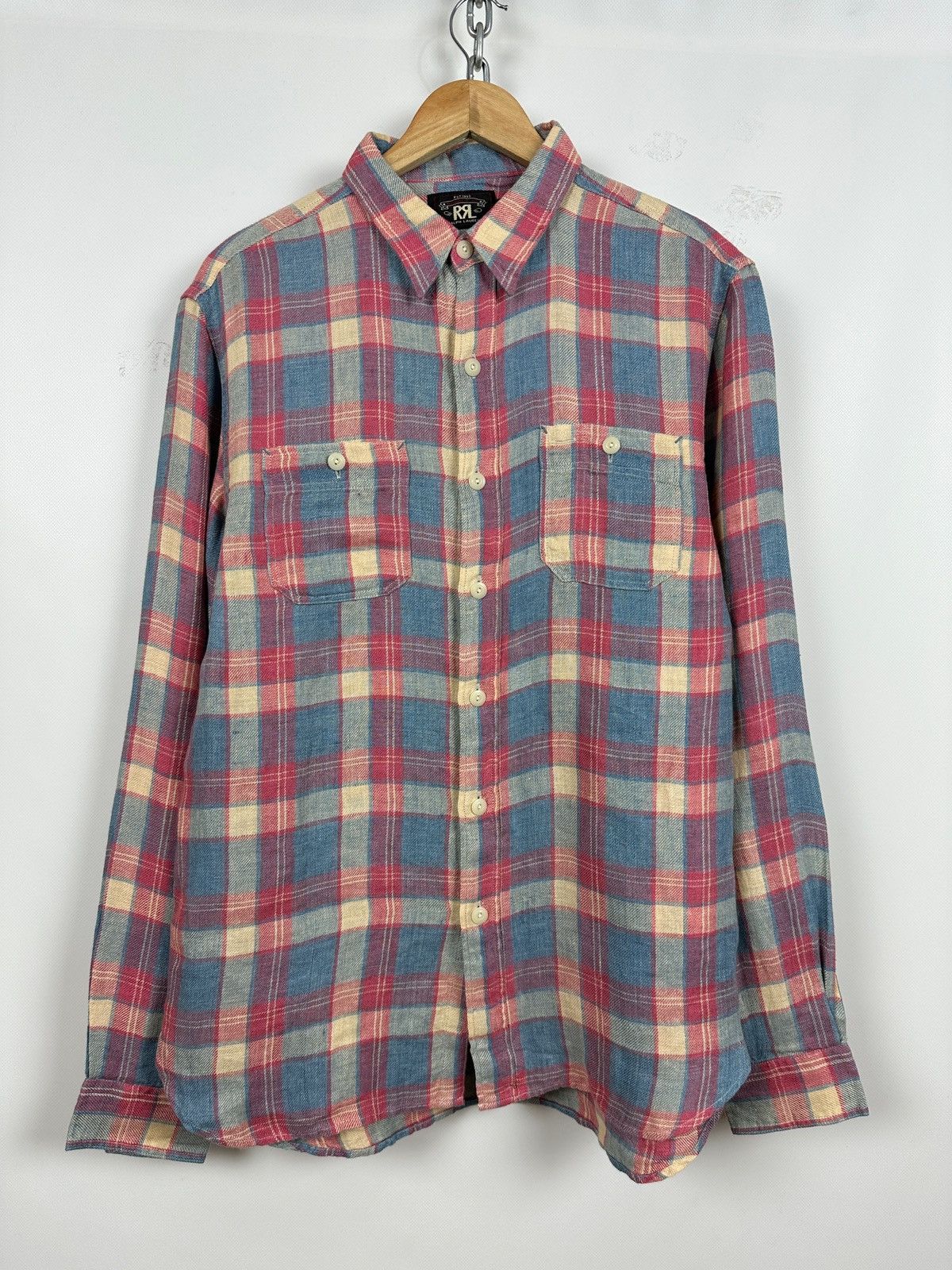 Polo Ralph Lauren RRL Ralph Lauren Double RL Flannel Long Sleeve Button Shirt Size US M / EU 48-50 / 2 - 1 Thumbnail