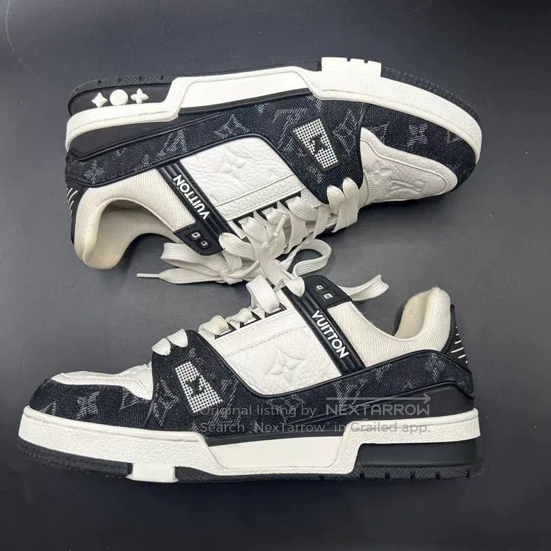 Louis Vuitton Louis Vuitton Black and white panda trainer sneakers Size US 6 / EU 39 - 5 Thumbnail
