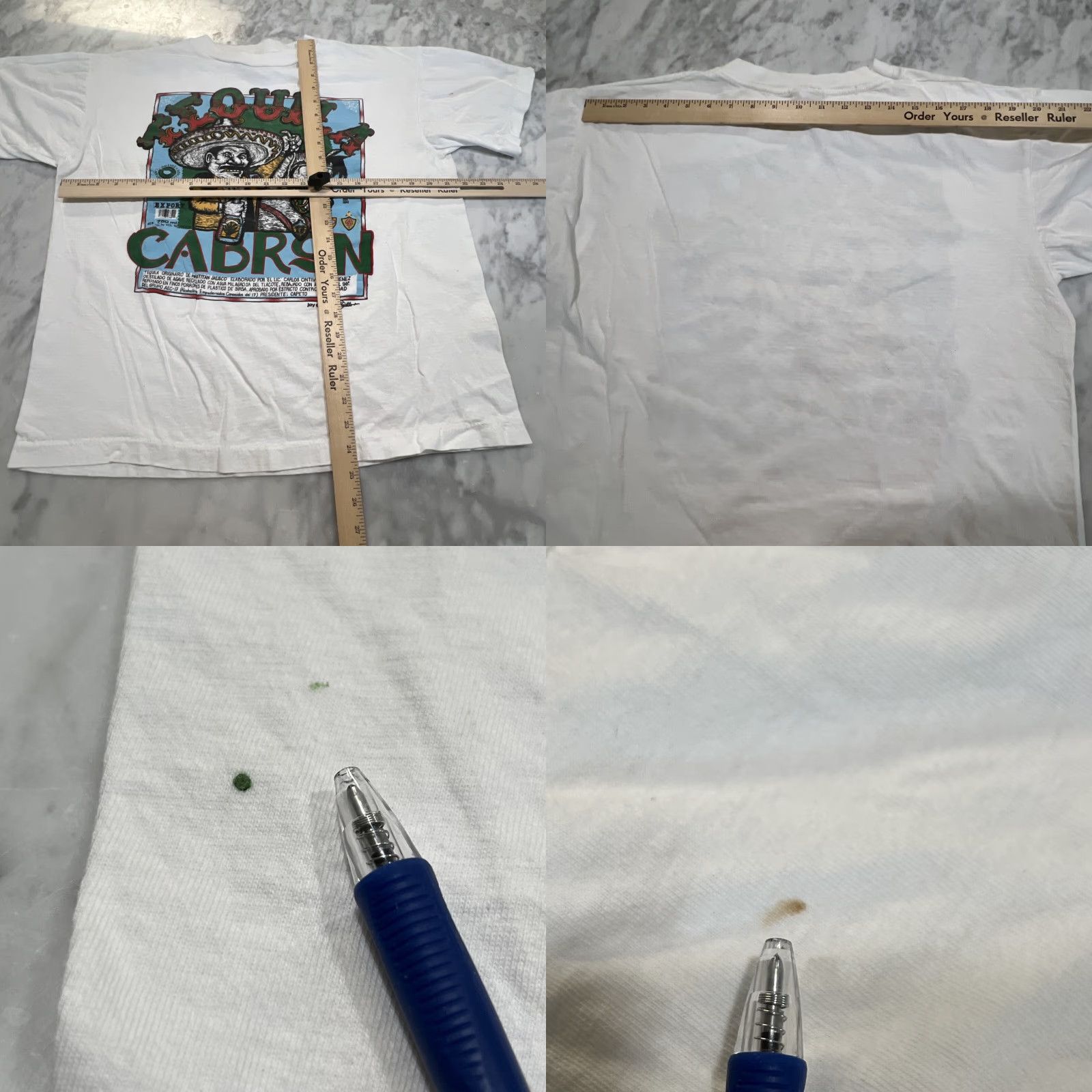 Vintage Tequila Cabron Graphic T Shirt Men’s XL White Vintage Y2K Size US XL / EU 56 / 4 - 8 Thumbnail